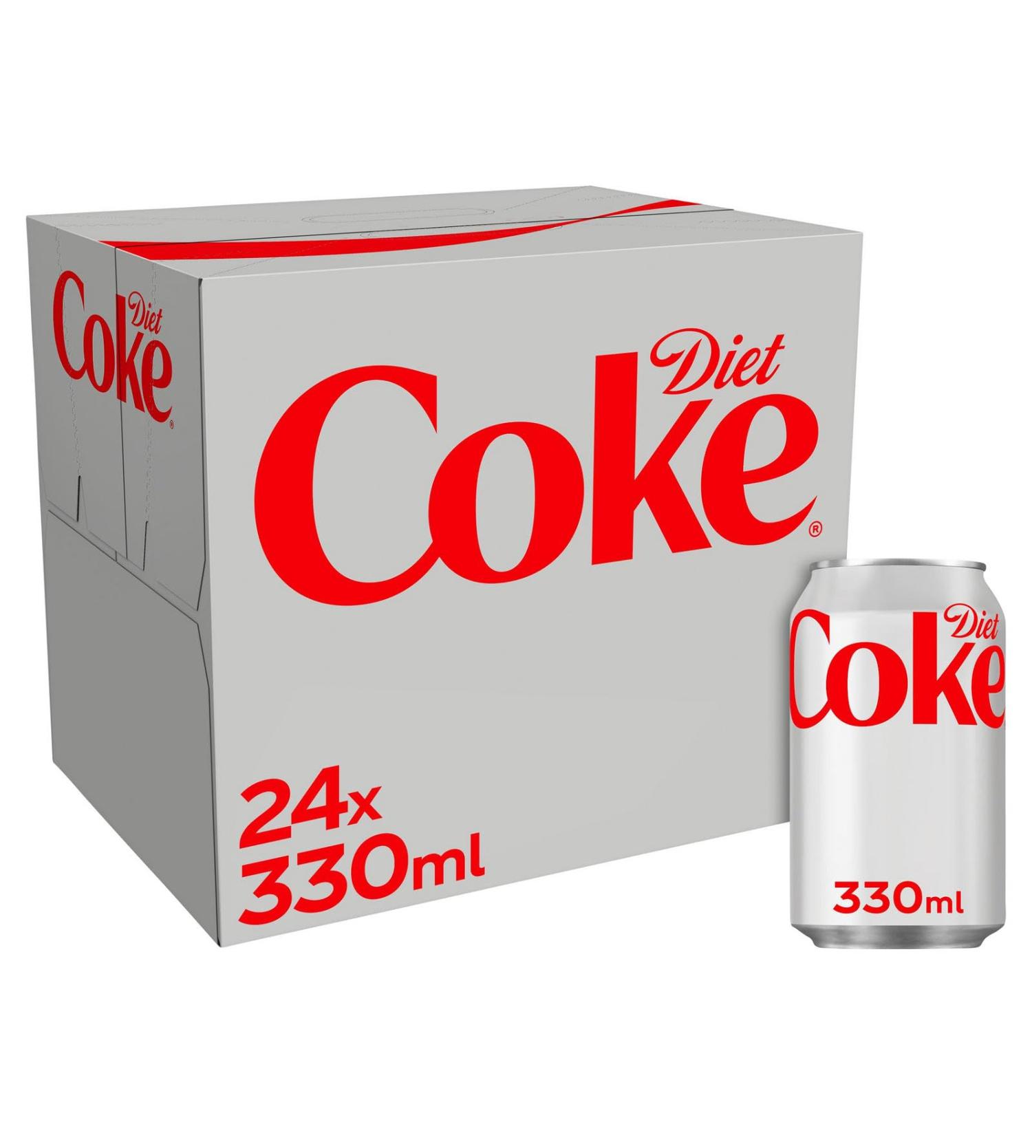 Diet.Coke 24-Pack - 330ml Cans | Crisp and Sugar-Free Elixir for a Refreshing Lifestyle | Stay Hydrated with Every Sip | Sugar-Free Indulgence | Timeless Refreshment - Buy Online on SooperMarket.com
