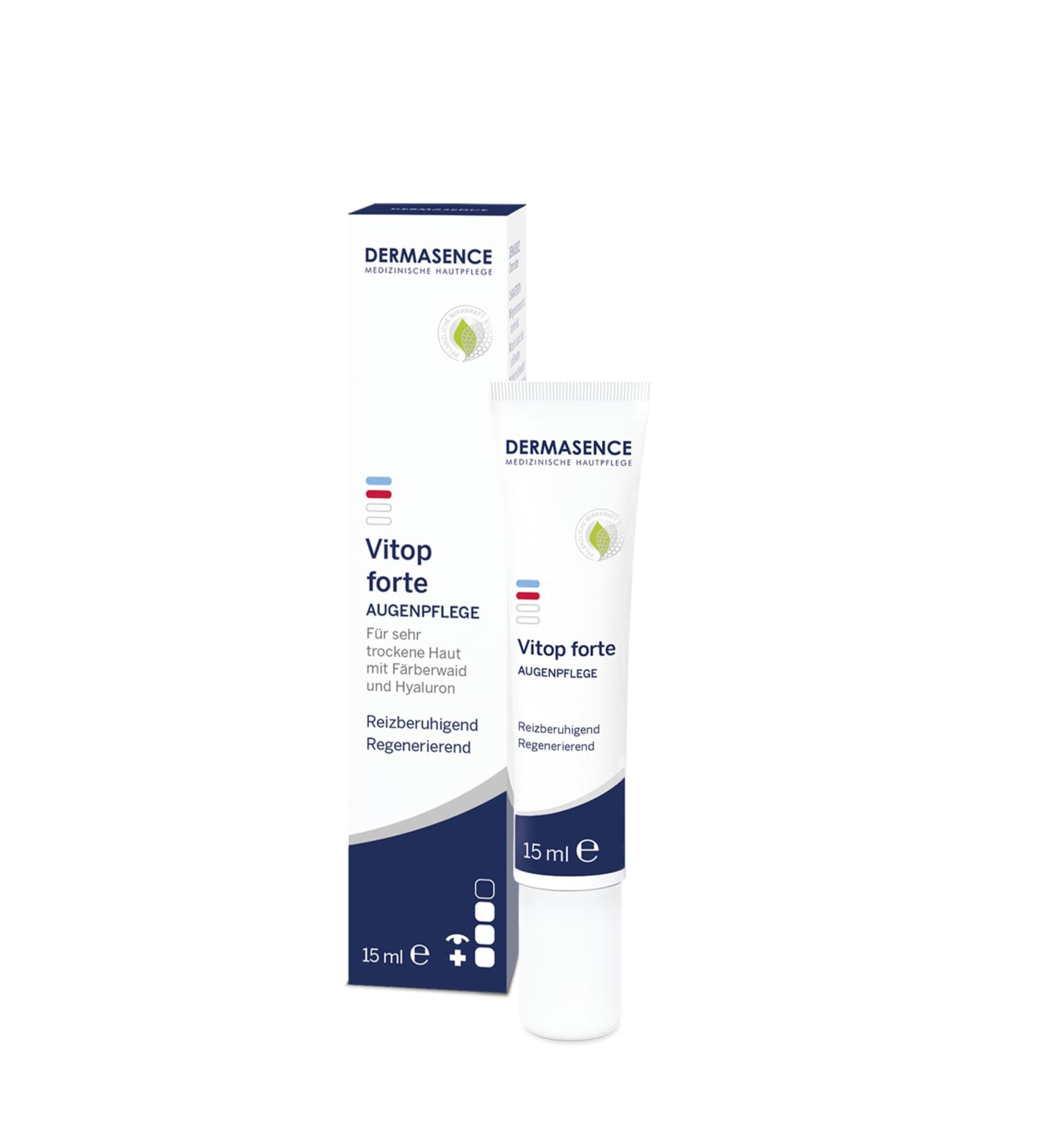Dermasence Vitop Forte Eye Care 15ml | Soothing & Hydrating for Dry Skin & Neurodermatitis | Regenerates Skin Barrier with Dexpanthenol & Hyaluronic Acid - Buy Online on SooperMarket.com