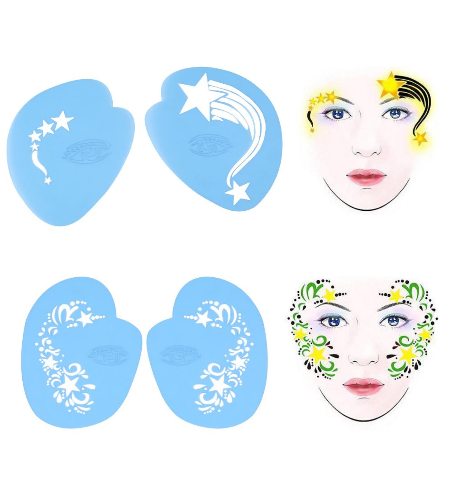 DIY Face Paint Makeup Stencil - Flower & Butterfly Body Coloring Tool for Parties Halloween & Kids' Makeup - Buy Online on SooperMarket.com
