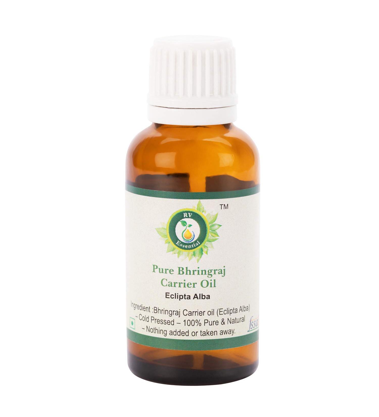 R V Essential Bhringraj Oil 15ml - 100% Pure Cold Pressed Eclipta Alba Hair Oil for Growth - Rare Herb Series - Buy Online on SooperMarket.com