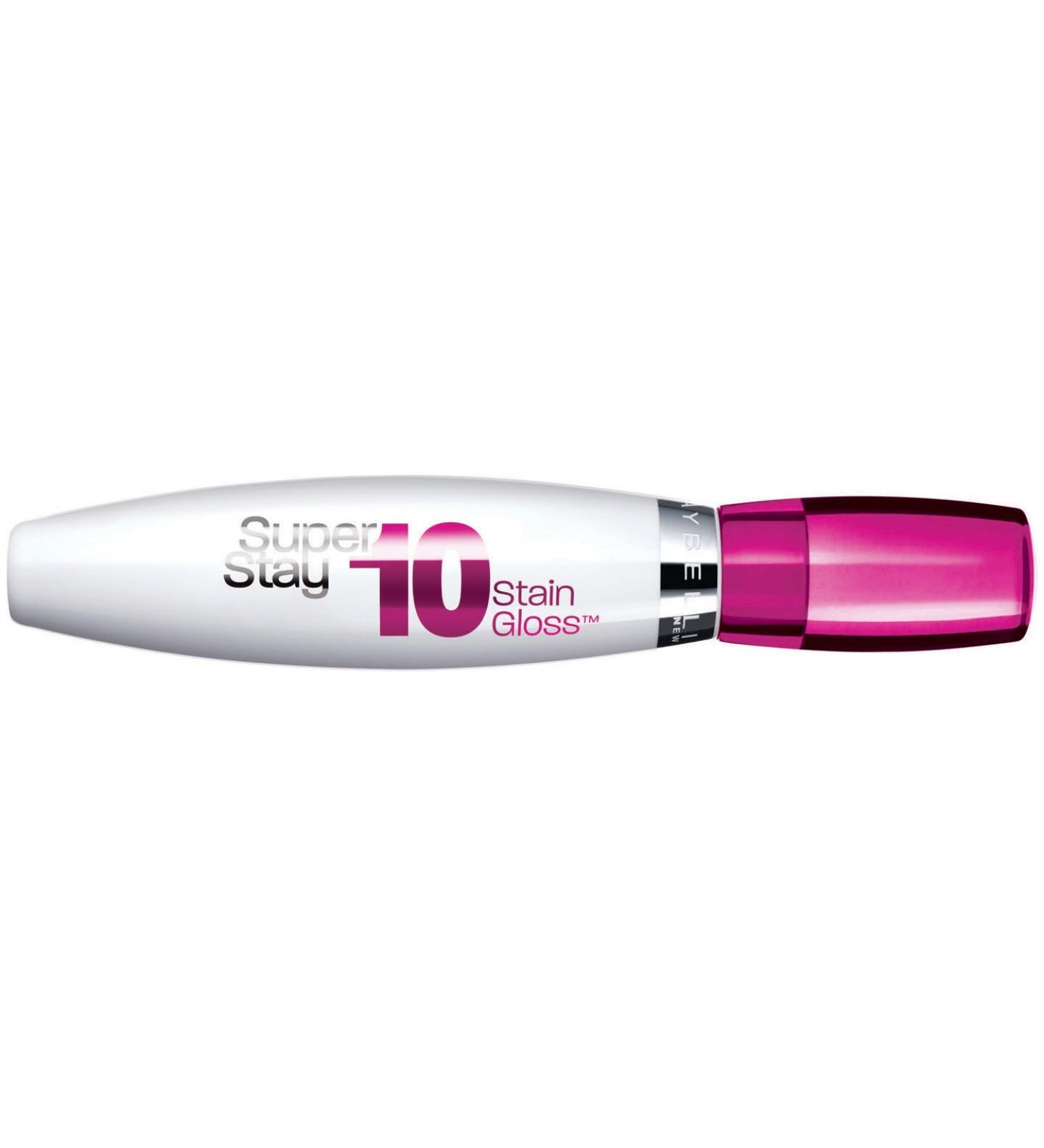 Maybelline New York Superstay 10 hour Stain Gloss Fresh Fuchsia 0.35 Fluid Ounce