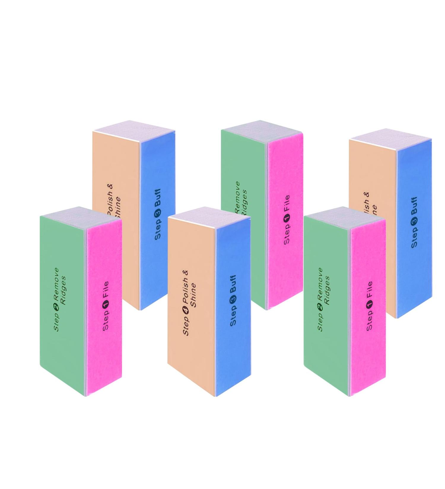 SKYPIA 6 Pack 4 Way Nail Buffer Block - Professional Nail Files for Smooth Buff & Shine - International Shipping - Buy Online on SooperMarket.com