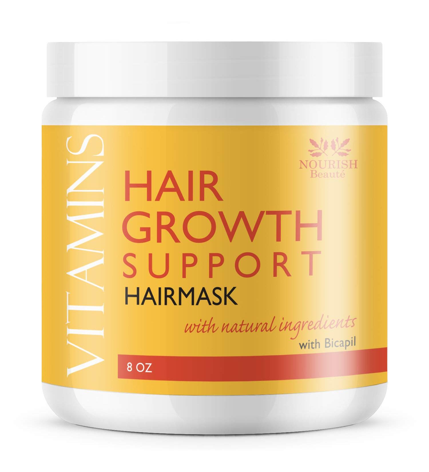 Nourish Beaute Hair Mask for Hair Loss and Deep Conditioning - Hydrating and Promotes Regrowth 8 Oz - Buy Online on SooperMarket.com