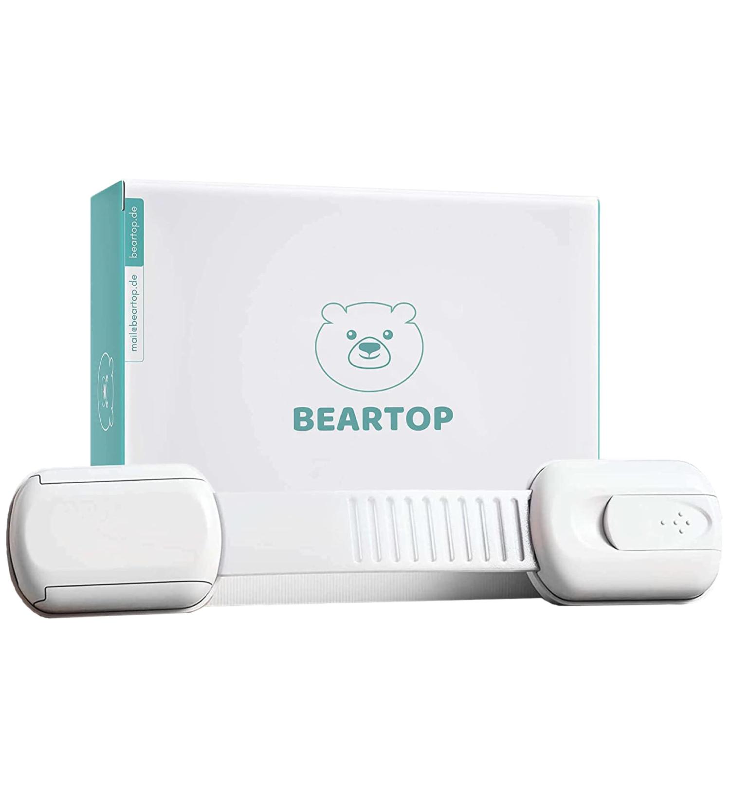 BEARTOP Premium Baby Drawer Lock | 15kg Strong Hold | Child Safety Lock for Cupboards & Drawers | Tested for Harmful Substances | White (16 Pieces) - Buy Online on SooperMarket.com