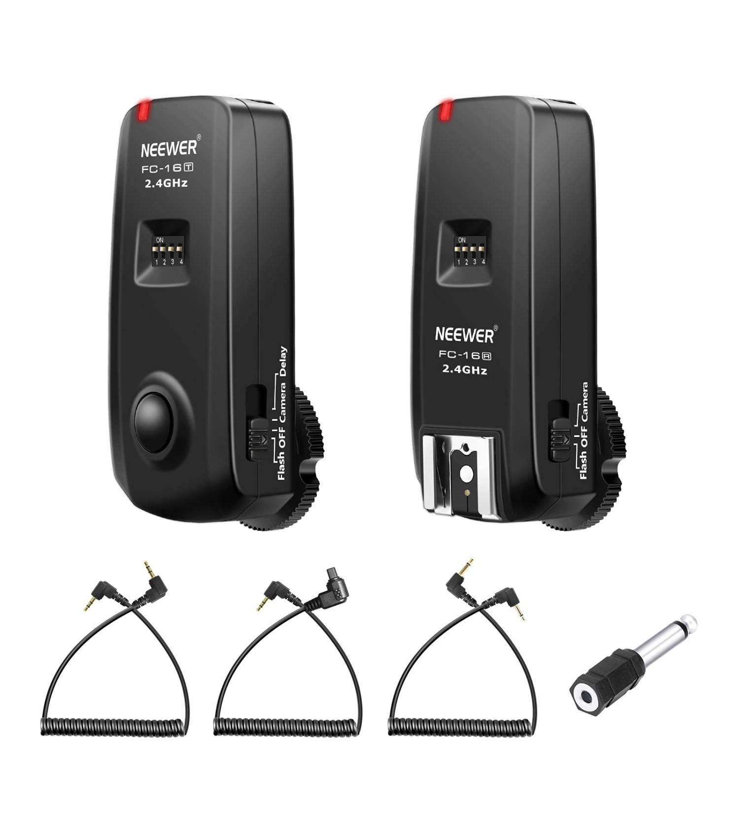 Neewer FC-16 Wireless Flash Trigger with Remote Shutter for Canon Rebel & EOS Cameras - Buy Online on SooperMarket.com