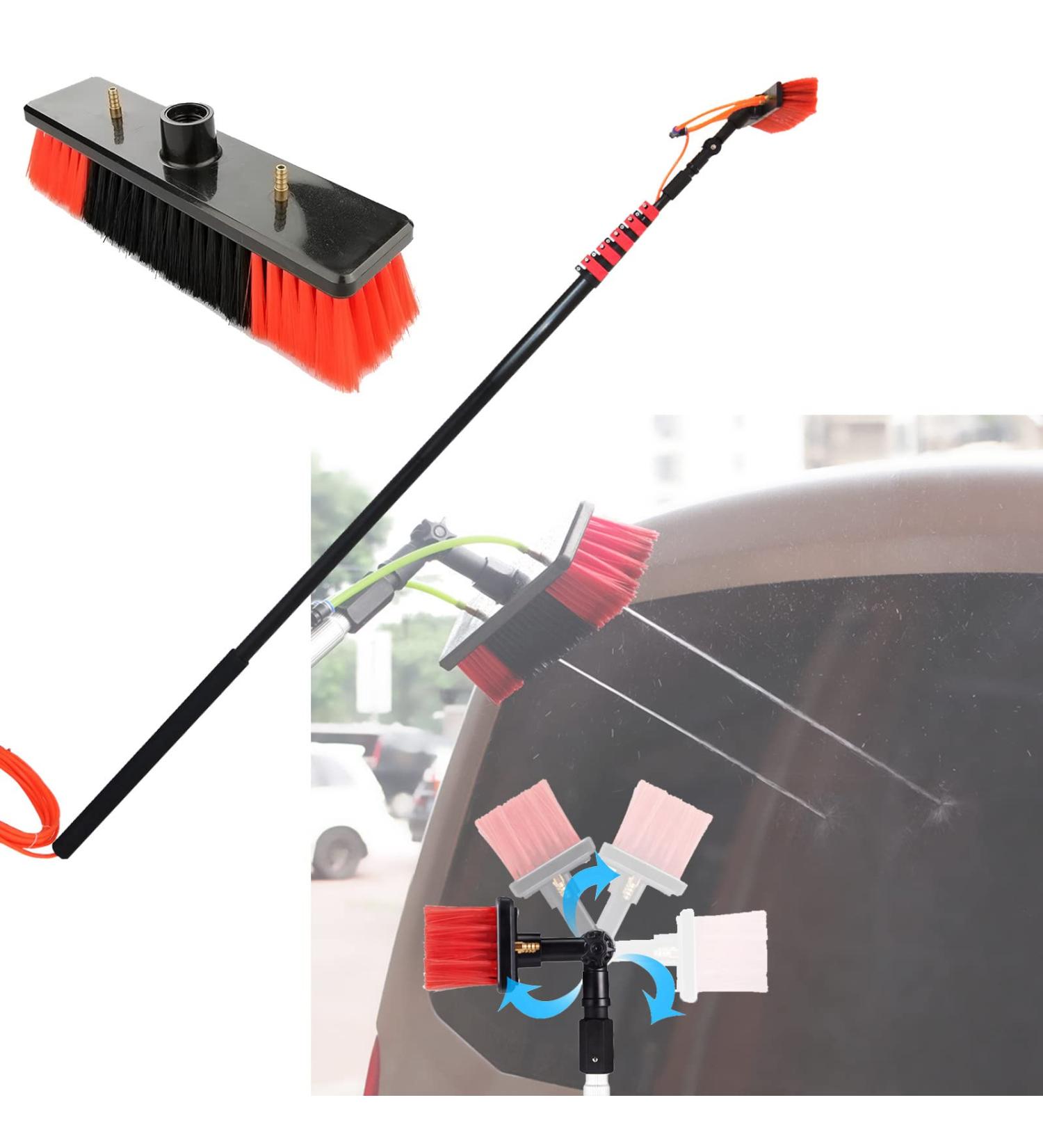Water Fed Pole Kit Car Window Glass Cleaning Brush Lightweight Outdoor Washing Equipment with Adjustable Pole and 20m Hose 55cm Brush Head 6M/21FT - Buy Online on SooperMarket.com