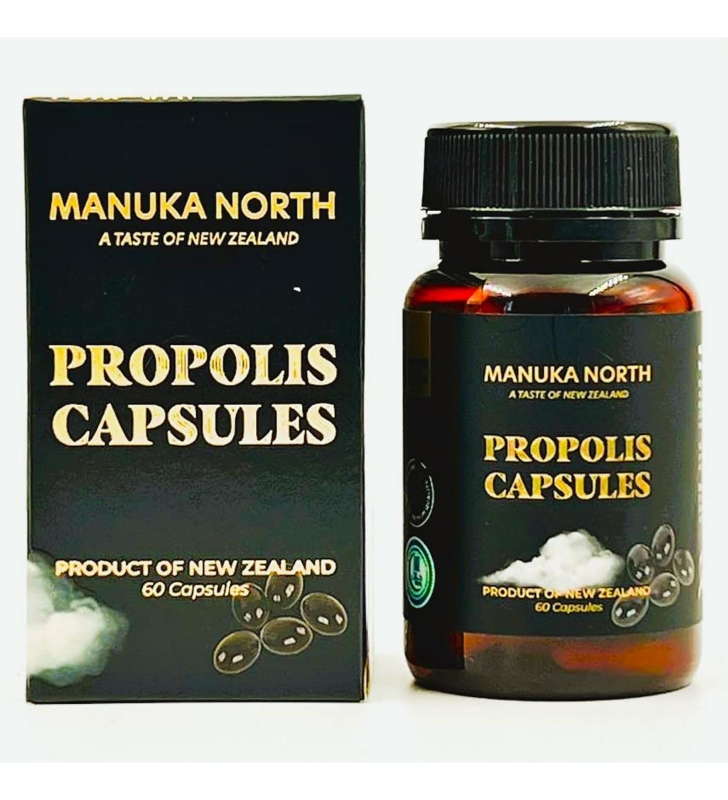 Manuka North Propolis Capsules - 60 Capsules for Immune Support - 30 Servings - Buy Online on SooperMarket.com