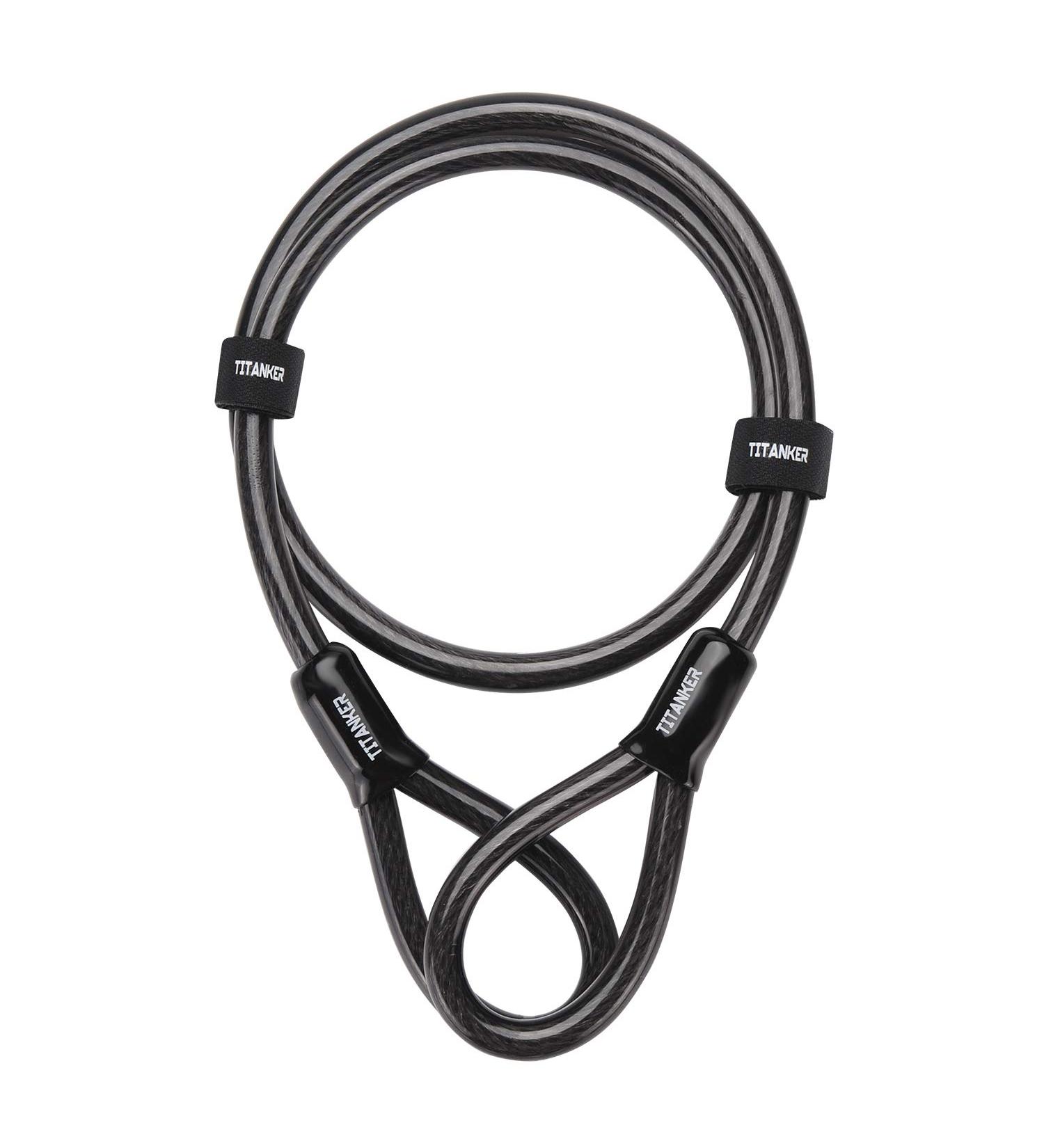 Titanker 4FT Bike Cable Lock - Heavy Duty Security Steel Cable with Vinyl Coating - Buy Online on SooperMarket.com