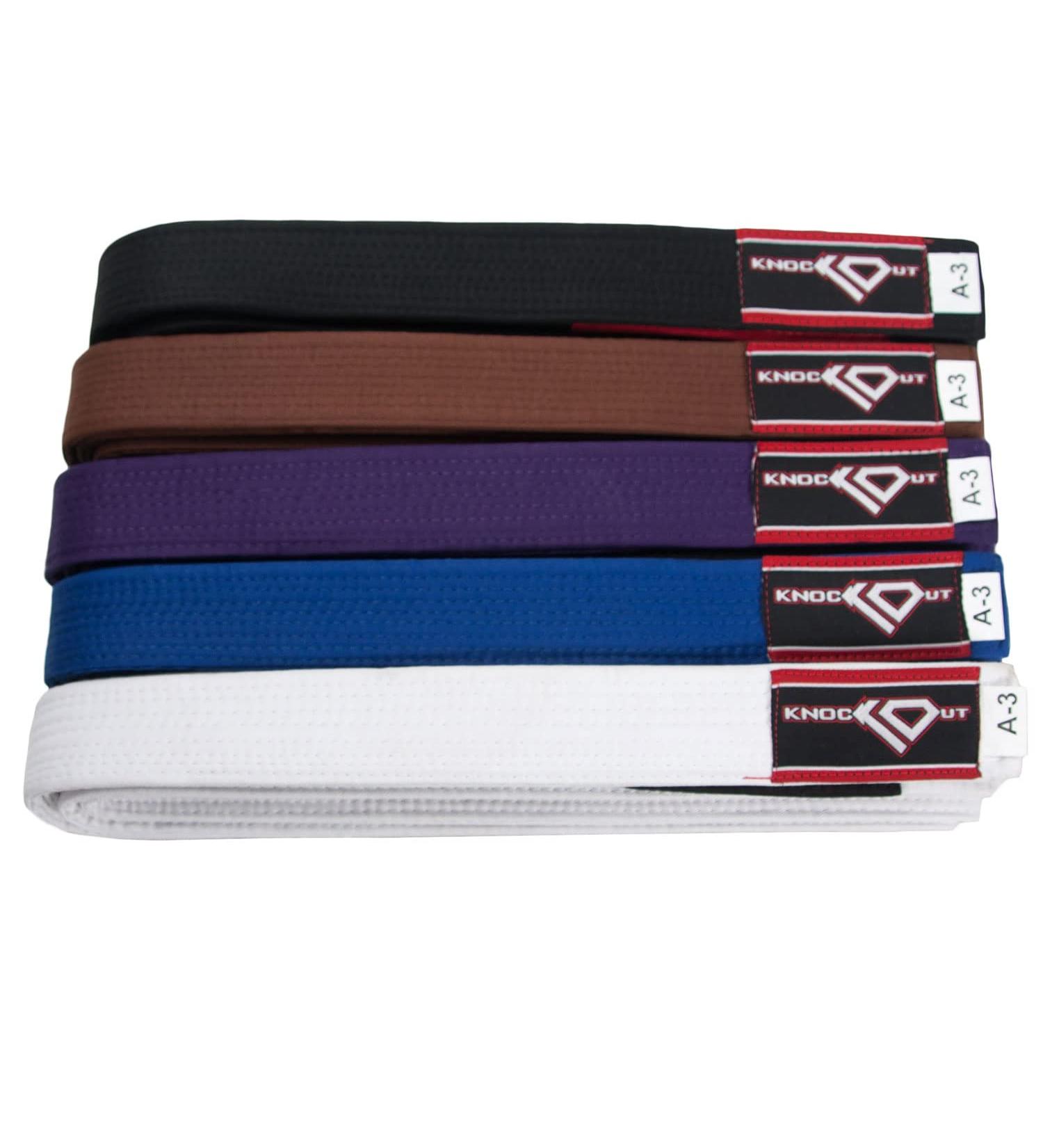 KO Sports Gear BJJ Brazilian Jiu Jitsu Gi Belt - 100% Cotton Blue A6 - Buy Online on SooperMarket.com