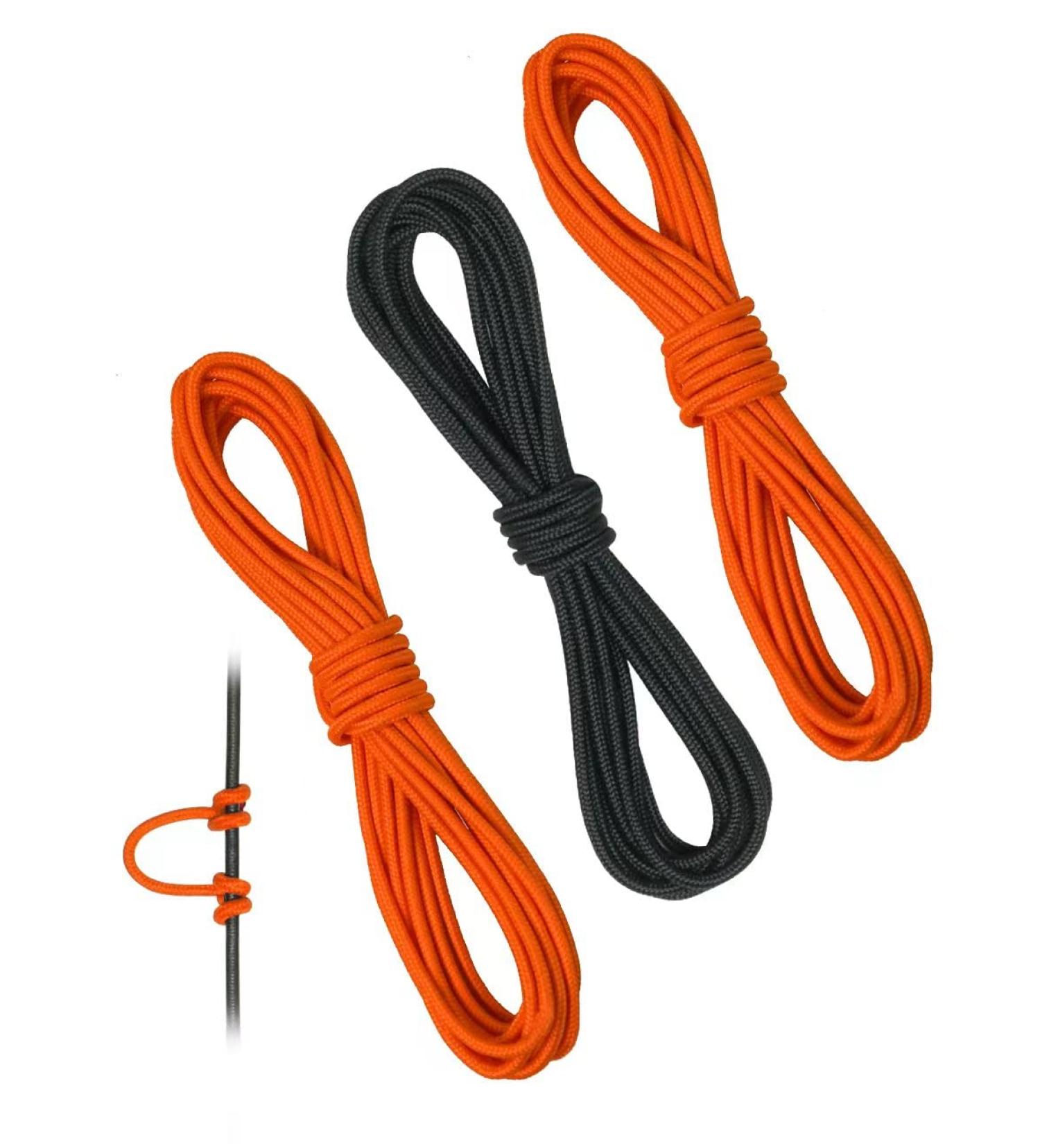 THREE ARCHERS Archery D Loop Rope Pack - 2 Orange/Black Buckle Release Nocking Loops for Compound Bow - Bowstring Serving Thread Included (Pack of 3) - Buy Online on SooperMarket.com