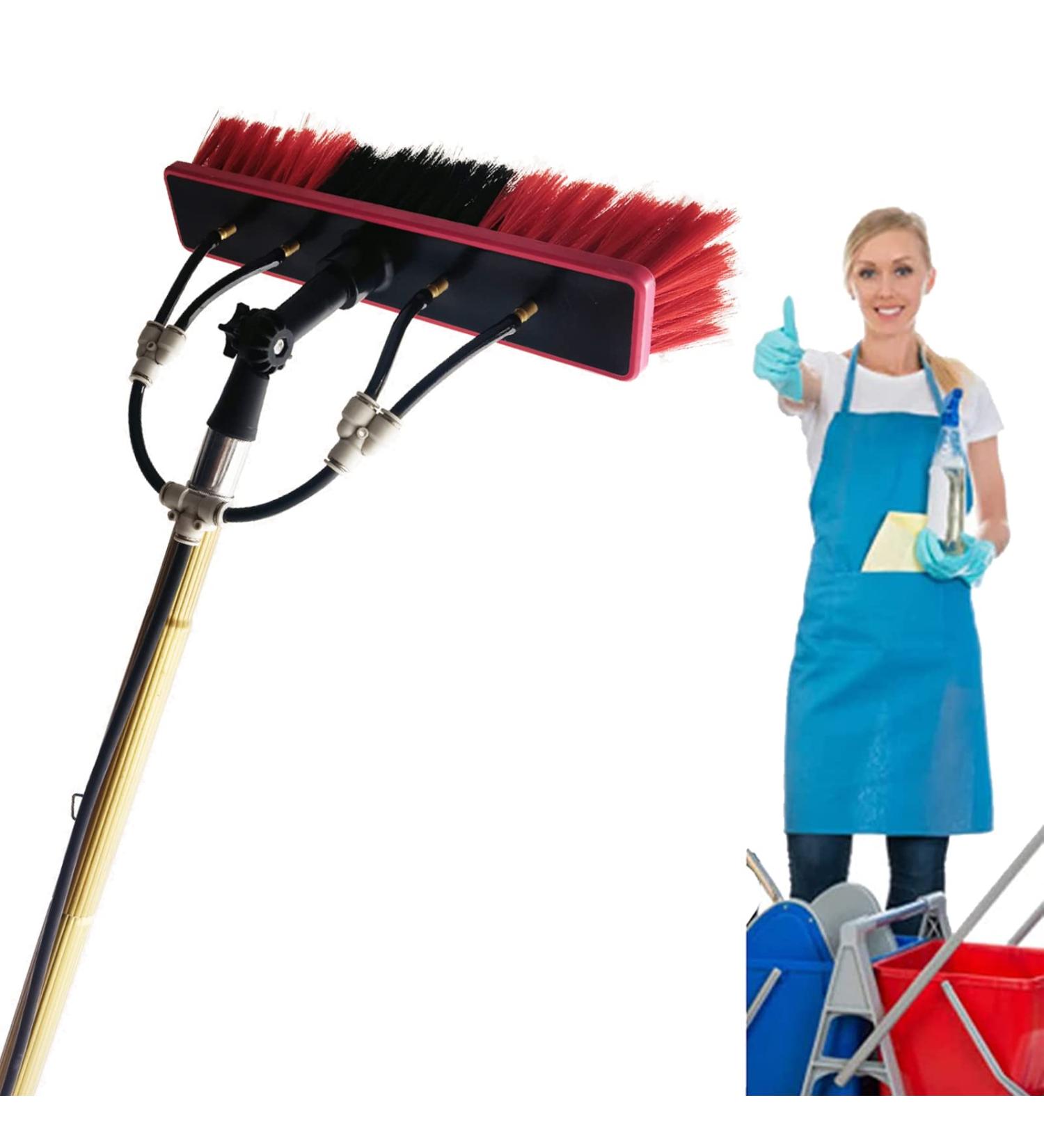 Water Fed Pole Kit Window Cleaning Brush Outdoor Window Washing Set For Window Cleaning Photovoltaic Panel Cleaning Trucks 55cm Brush Head 7M/24FT - Buy Online on SooperMarket.com