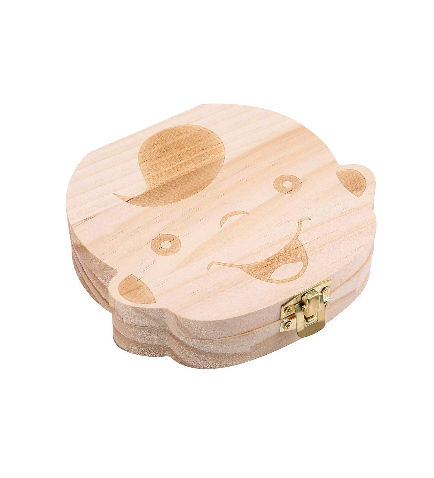 Baby Boy Wooden Tooth Fairy Keepsake Box - Kids Tooth Storage Organizer - Buy Online on SooperMarket.com