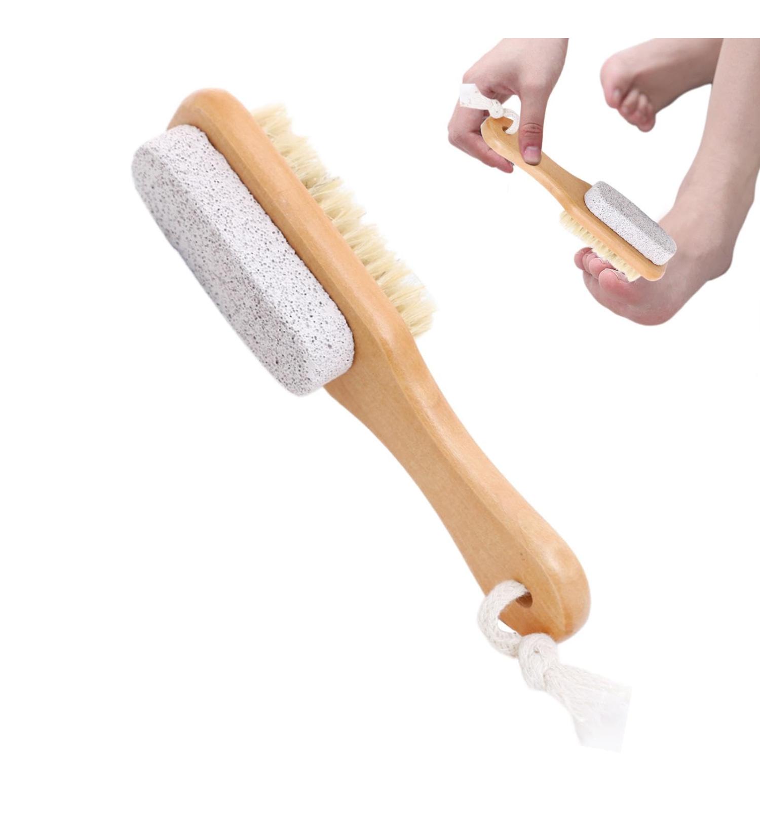 Pumice Foot Scrubber | Soft Dual-Function Shower Foot Scrubber | Foot Brush for Shower Foot Pumice Stone for Feet Dry Skin Removal Cracked Heels - Buy Online on SooperMarket.com