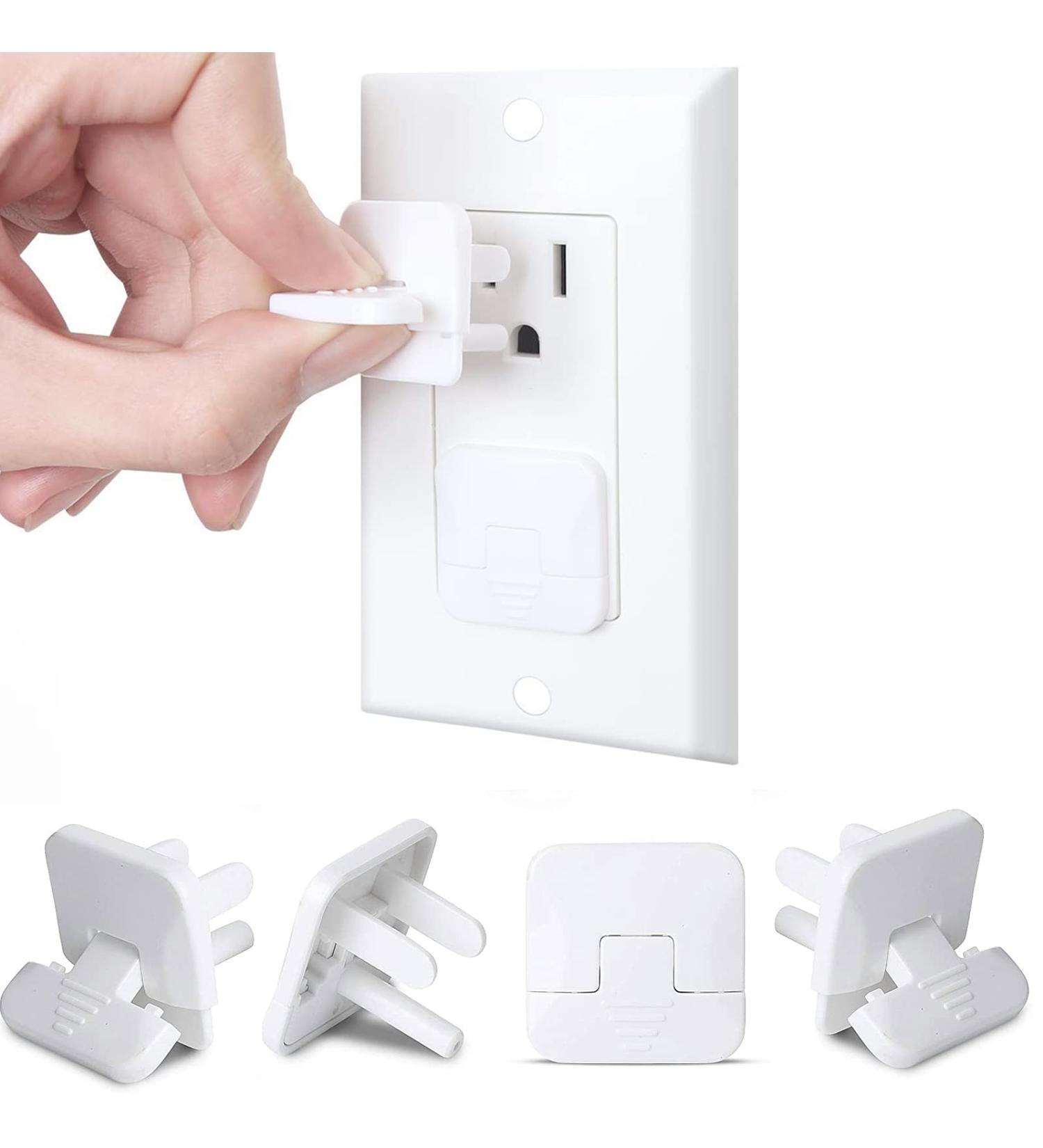 Baby Proofing Outlet Protector Plugs - 37 Pack Hidden Pull Handle Electrical Safety Outlet Covers Not Easy for Child Remove Prevent Babies from Block Electric Shock Risk - Buy Online on SooperMarket.com