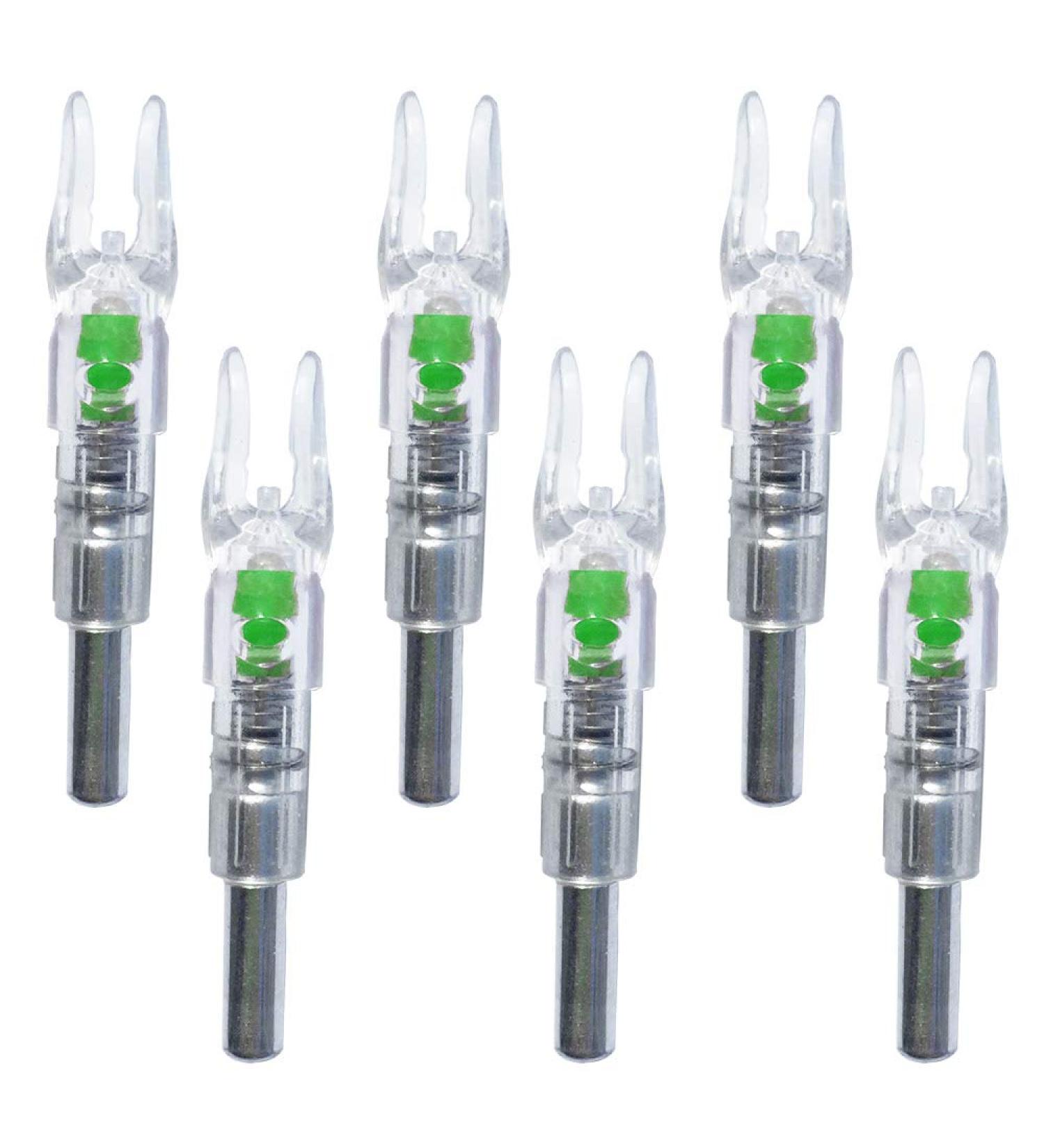 Reikawa 6PCS-S Lighted Nocks for Arrows | .244/6.2mm Inside Diameter Compound Bow Arrow Nock | Green Pack of 6 - Buy Online on SooperMarket.com