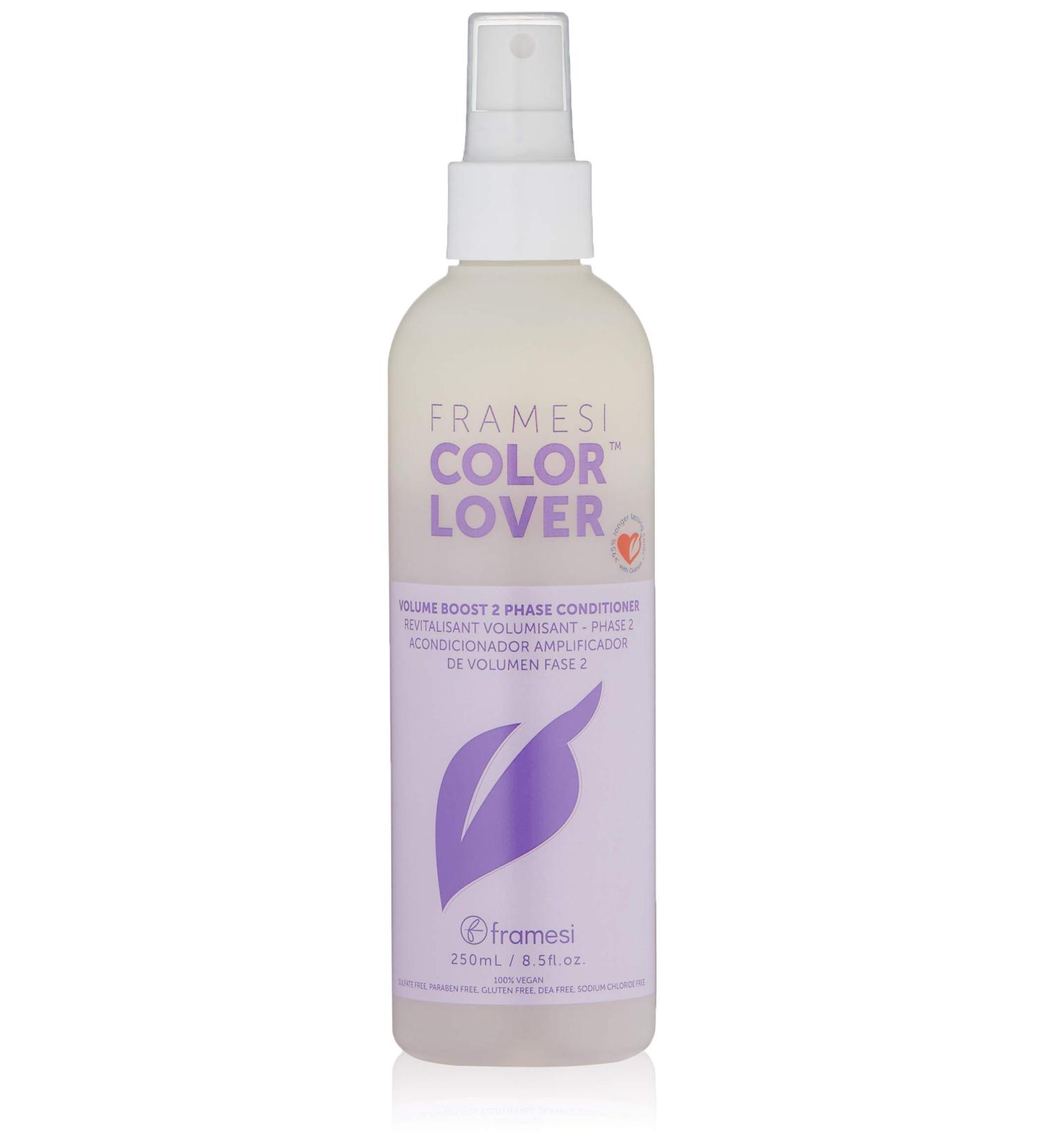 Framesi Color Lover Volume Boost 2 Phase Leave In Conditioner Spray 8.5 fl oz - For Color Treated Hair - Buy Online on SooperMarket.com