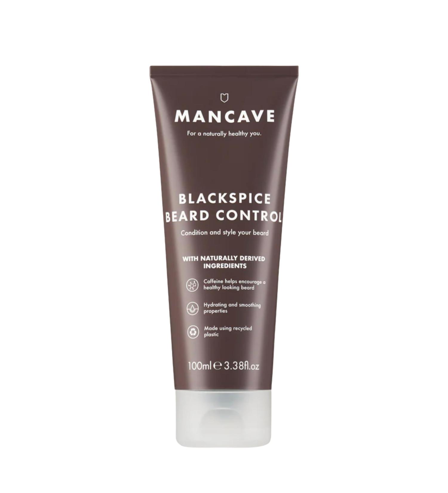 ManCave Blackspice Beard Control 100ml | Condition & Style with L-Arginine, Hemp oil, Shea Butter | Encourages Growth | Vegan | Recycled Plastics | Made in England - Buy Online on SooperMarket.com