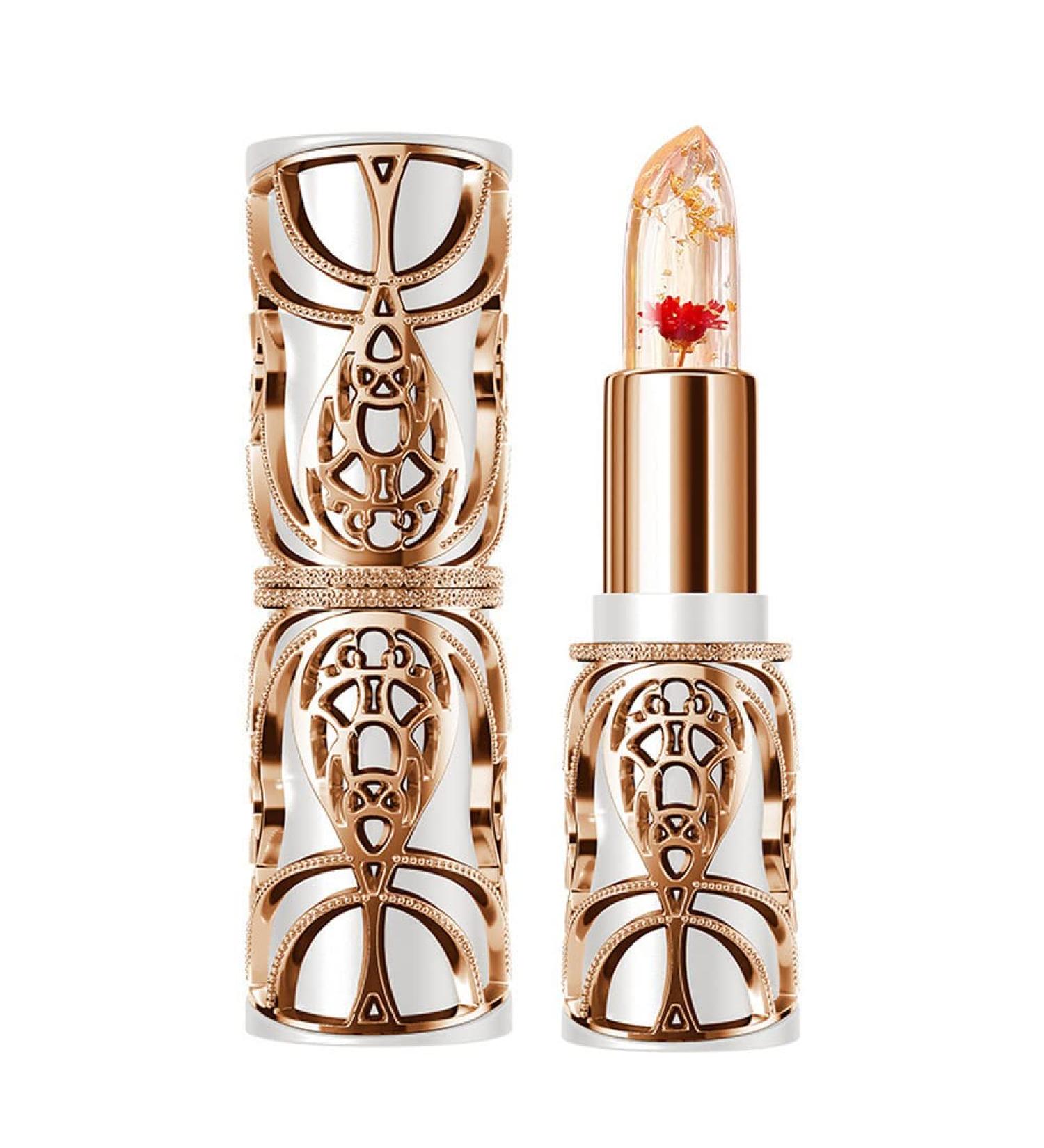 Crystal Flower PH Color Changing Lip Balm | Luxury Mood Lipstick & Nourishing Gloss - Long Lasting Jelly Flower Formula - Buy Online on SooperMarket.com