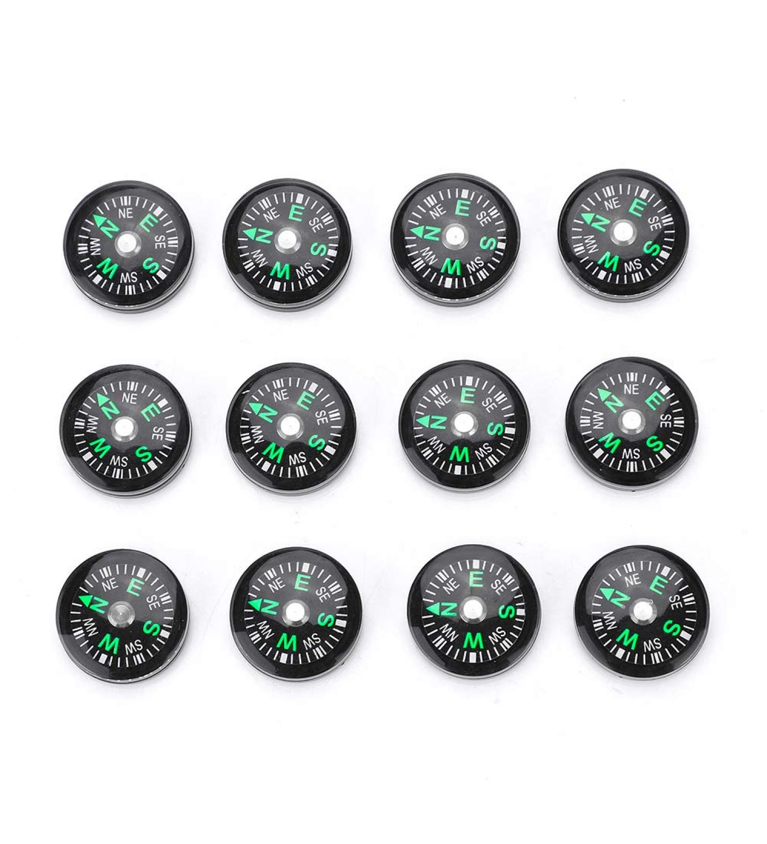 Portable Oil Filled Button Compass 12PCS - Lightweight & Stable for Hiking & Camping - Buy Online on SooperMarket.com