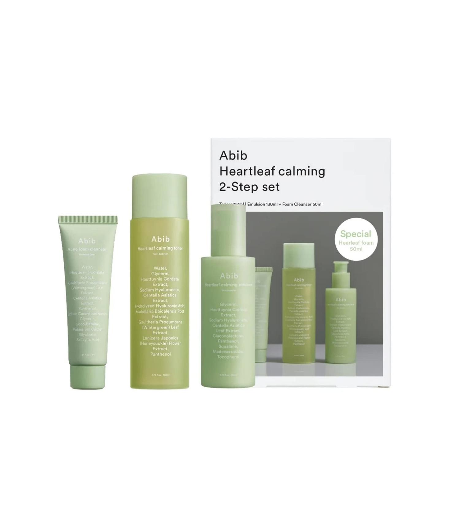 Abib Calming 2 Step Set | I Heartleaf Calming Trio for Sensitive Skin | Soothing Acne & Irritated Skin - International Shipping - Buy Online on SooperMarket.com