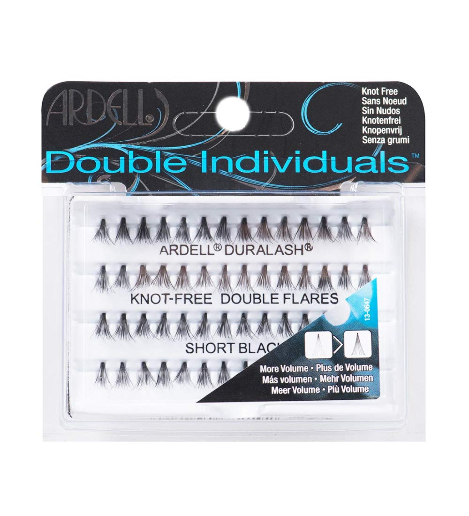 Ardell Double Individuals Short Knot-Free Eyelashes - 56 Real Hair Single Eyelashes (Black) for Ultimate Volume & Length - No Glue Needed - Buy Online on SooperMarket.com