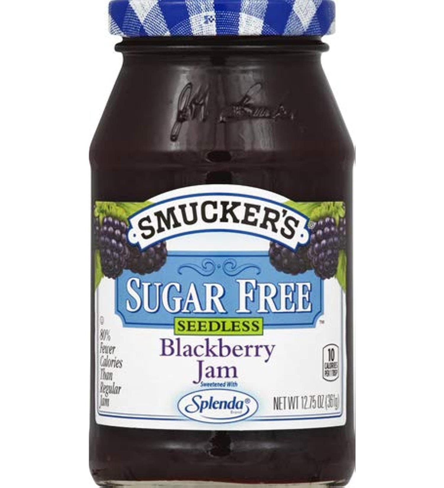 Smucker's Sugar Free Seedless Blackberry Jam, 12.7500-Ounce (Pack of 6)