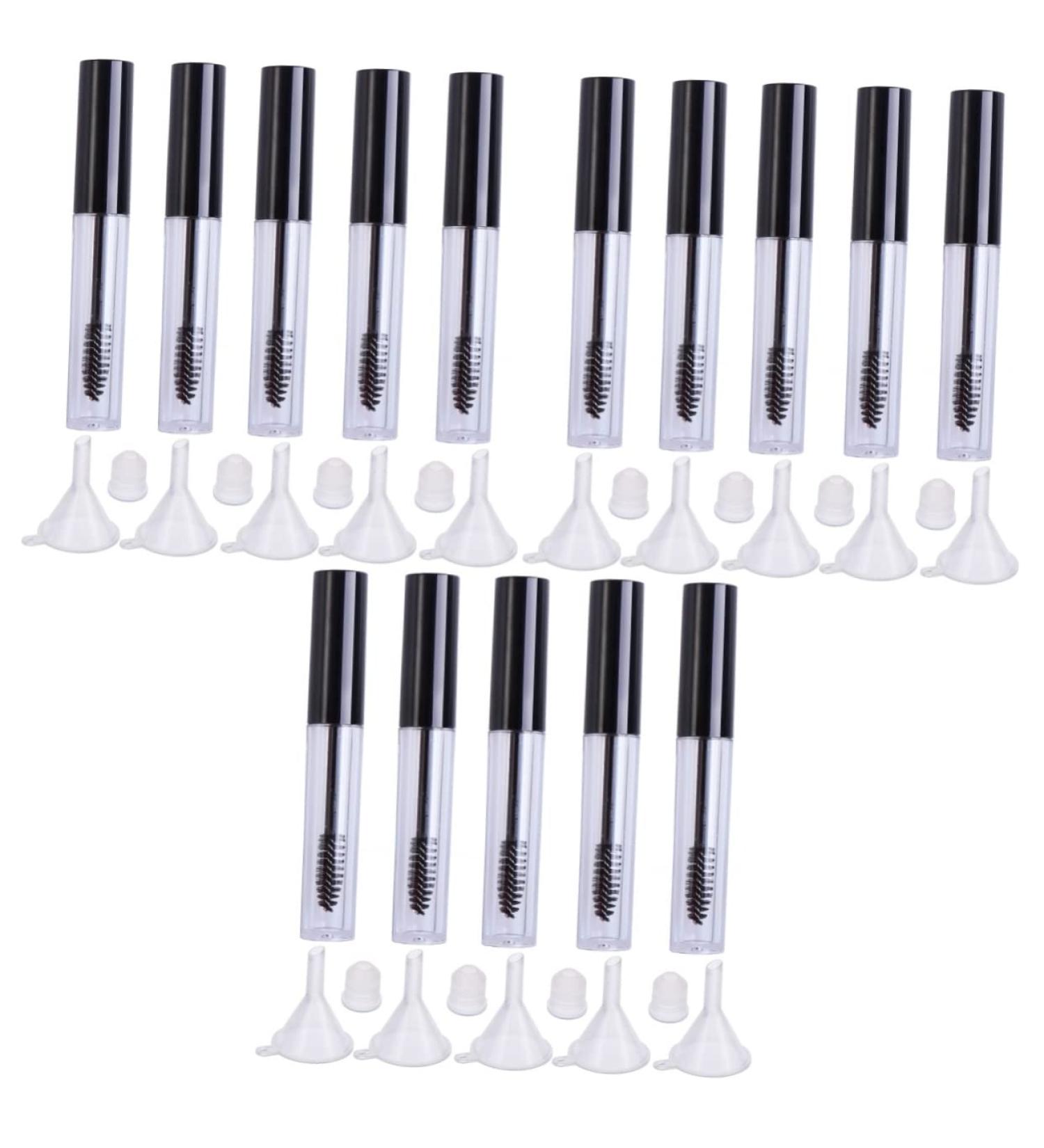 FOYTOKI 15 Pcs Empty Tube Empty Mascara Tube Empty Eyelashes Tube Empty Mascara Bottle Funnel Black - Buy Online on SooperMarket.com