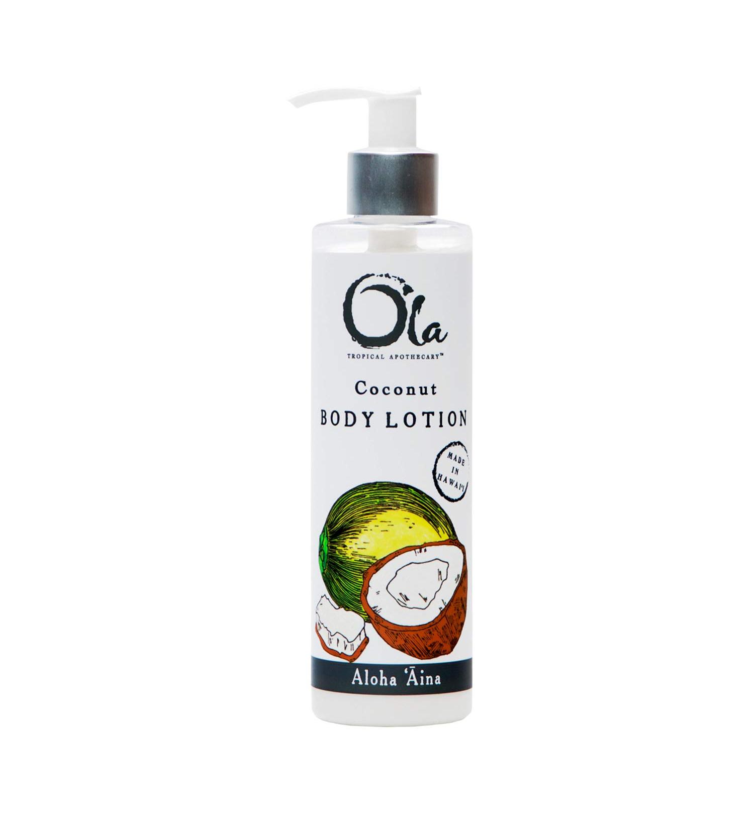 OLA TROPICAL APOTHECARY Coconut Body Lotion - Nourishing Tropical Oils & Plant Extracts | 8 fl oz - International Shipping Available - Buy Online on SooperMarket.com