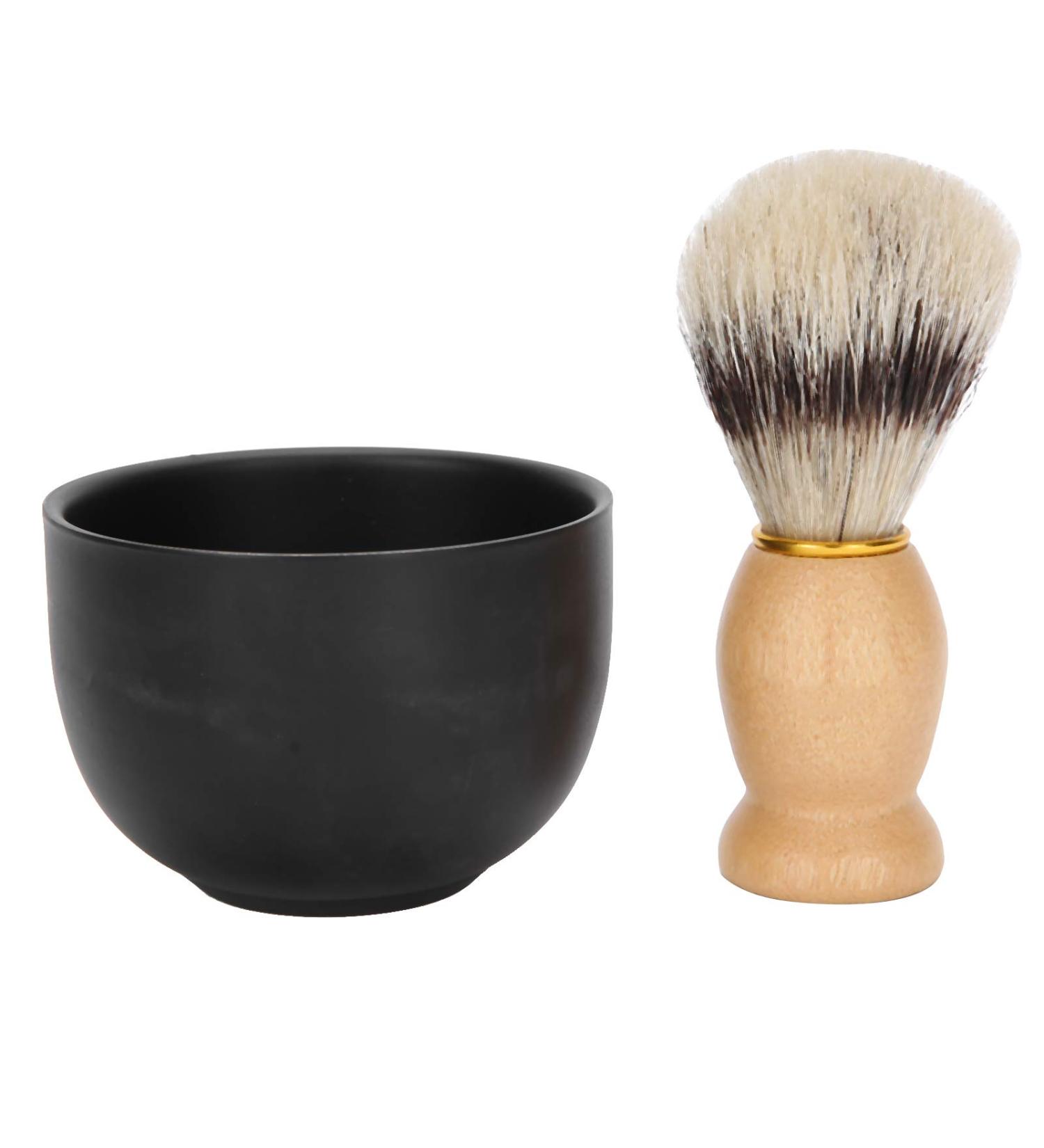 Premium Shaving Soap Bowl & Brush Set | Men's Face Grooming Tool Kit - International Shipping - Buy Online on SooperMarket.com