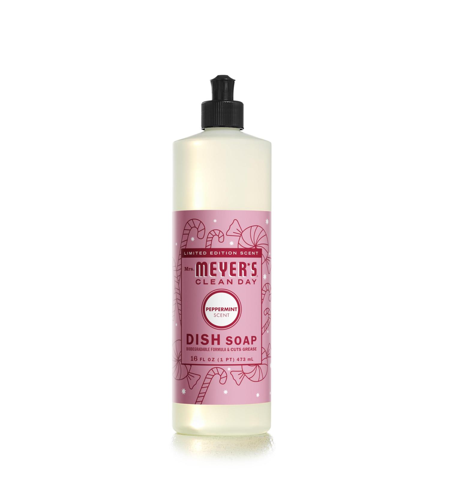 MRS. MEYER'S CLEAN DAY Peppermint Liquid Dish Soap - Biodegradable Limited Edition 16 fl. oz - Eco-Friendly Cleaning Solution for International Shipping - Buy Online on SooperMarket.com