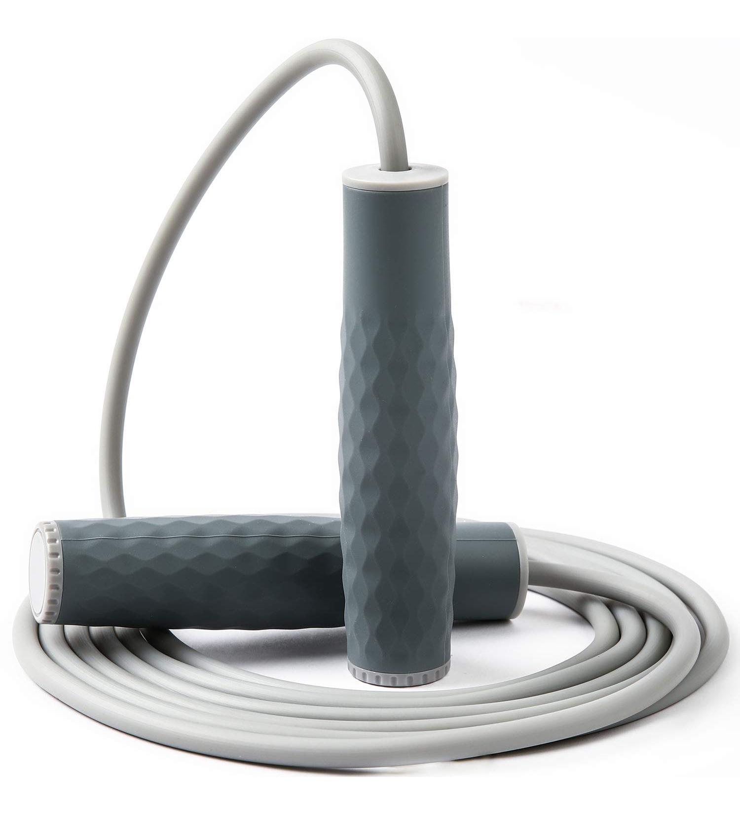 1LB Weighted Jump Rope with Adjustable Length - Professional Skipping Rope for Cardio Boxing Endurance Training - Gray - Buy Online on SooperMarket.com