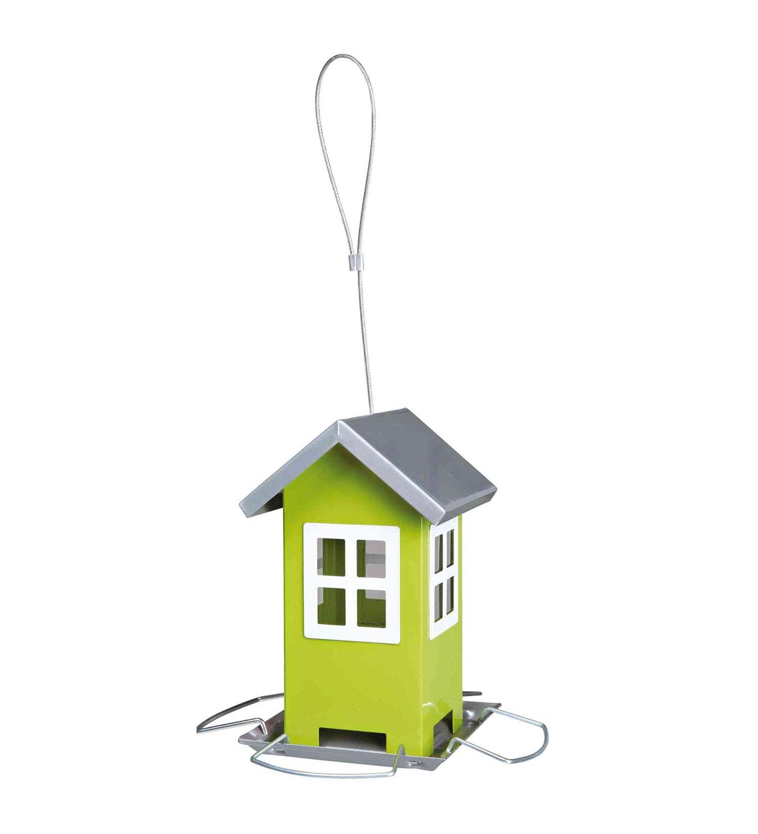 Trixie 55631 Bird Feeder 1 000 ml/20 cm green/silver Green / silver-coloured feeding station