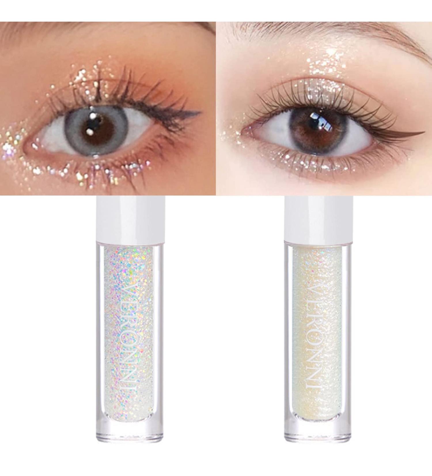CHARMFORYOU Liquid Glitter Eyeshadow 2pcs Makeup Kit - Long Lasting Shimmer Eye Shadow Set for Women & Girls - Buy Online on SooperMarket.com