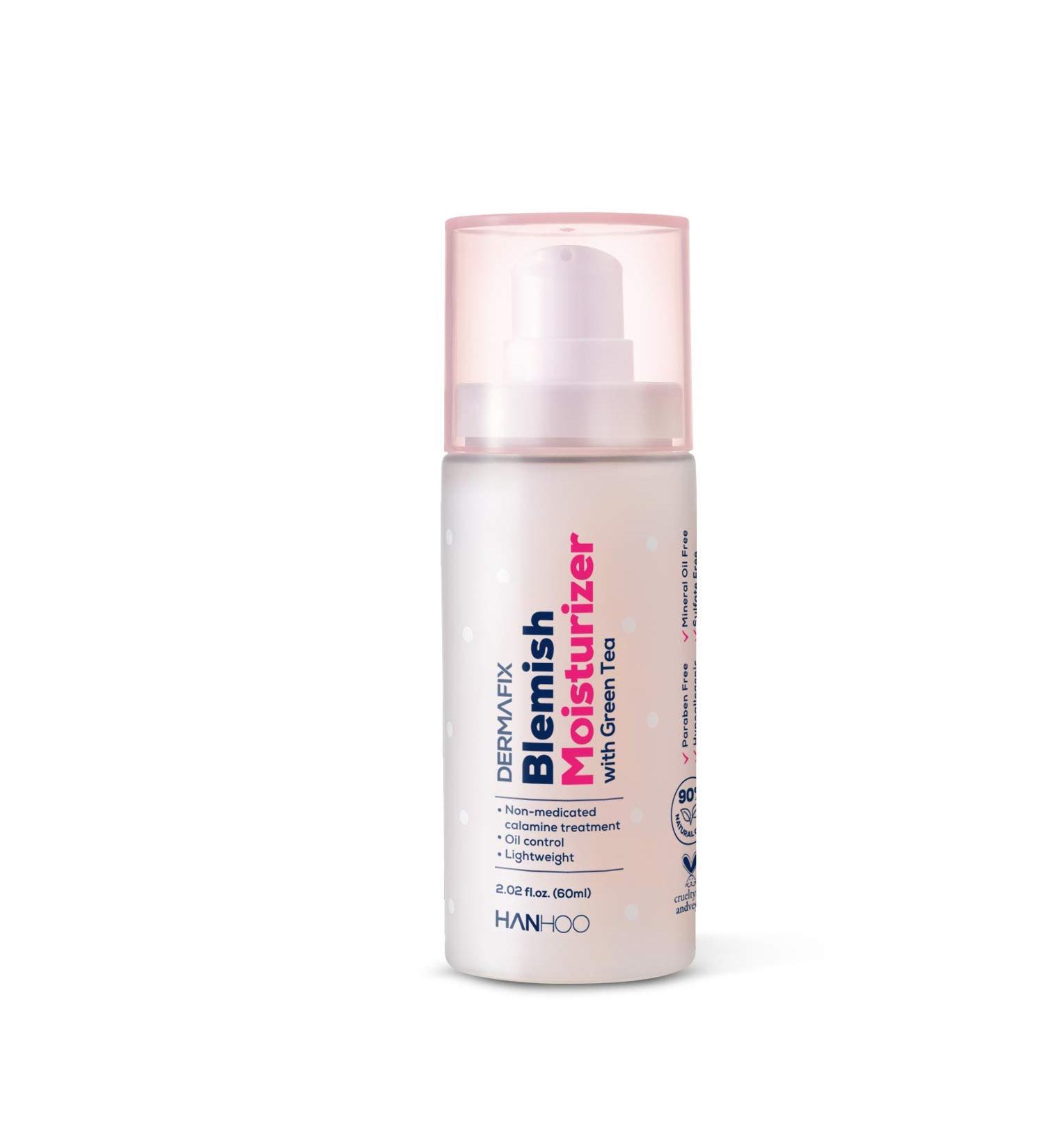 Hanhoo Dermafix Blemish Moisturizer with Green Tea and Calamine | Hydrating and Soothing for Blemish-Prone Skin | Controls Oil and Reduces Redness | 2.02 fl. oz - Buy Online on SooperMarket.com