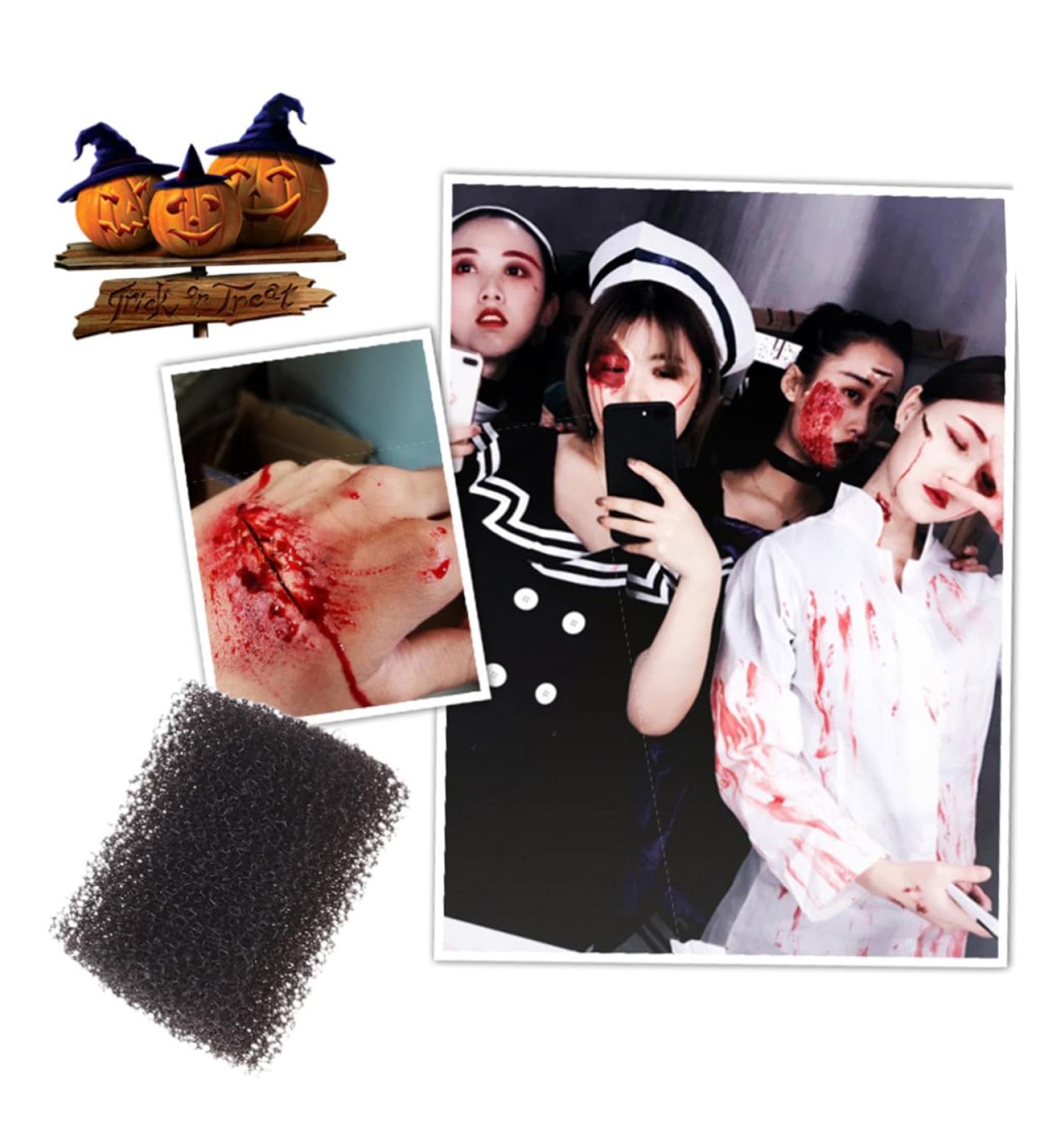 HAPINARY 1pc Super Sponge Bulk Cosmetic Bags Black Toiletry Bag Special Stipple Sponge Stipple Sponge Makeup Scar Wounds Sponge Scar Sponge Stippling Sponge for Makeup Blood Props Halloween Size 2 Black - Buy Online on SooperMarket.com
