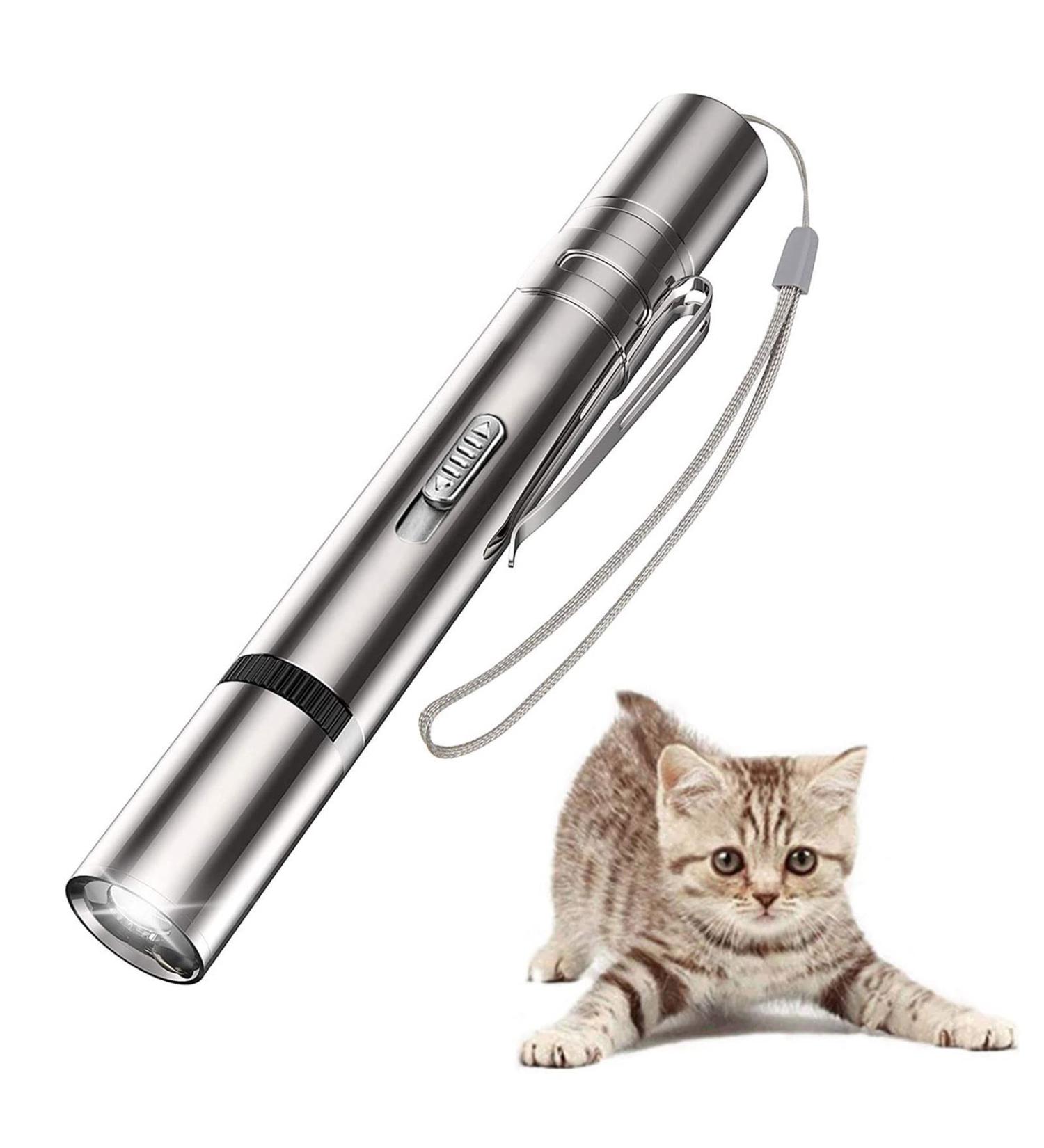 HONGP Cat Toys LED Pointer Cat Toys 7 in 1 Function Cat Chaser Toys -USB Rechargeable Interactive Cat Toys Exercise Multi Pattern Light Toy Training Tool Cat Toys - Buy Online on SooperMarket.com