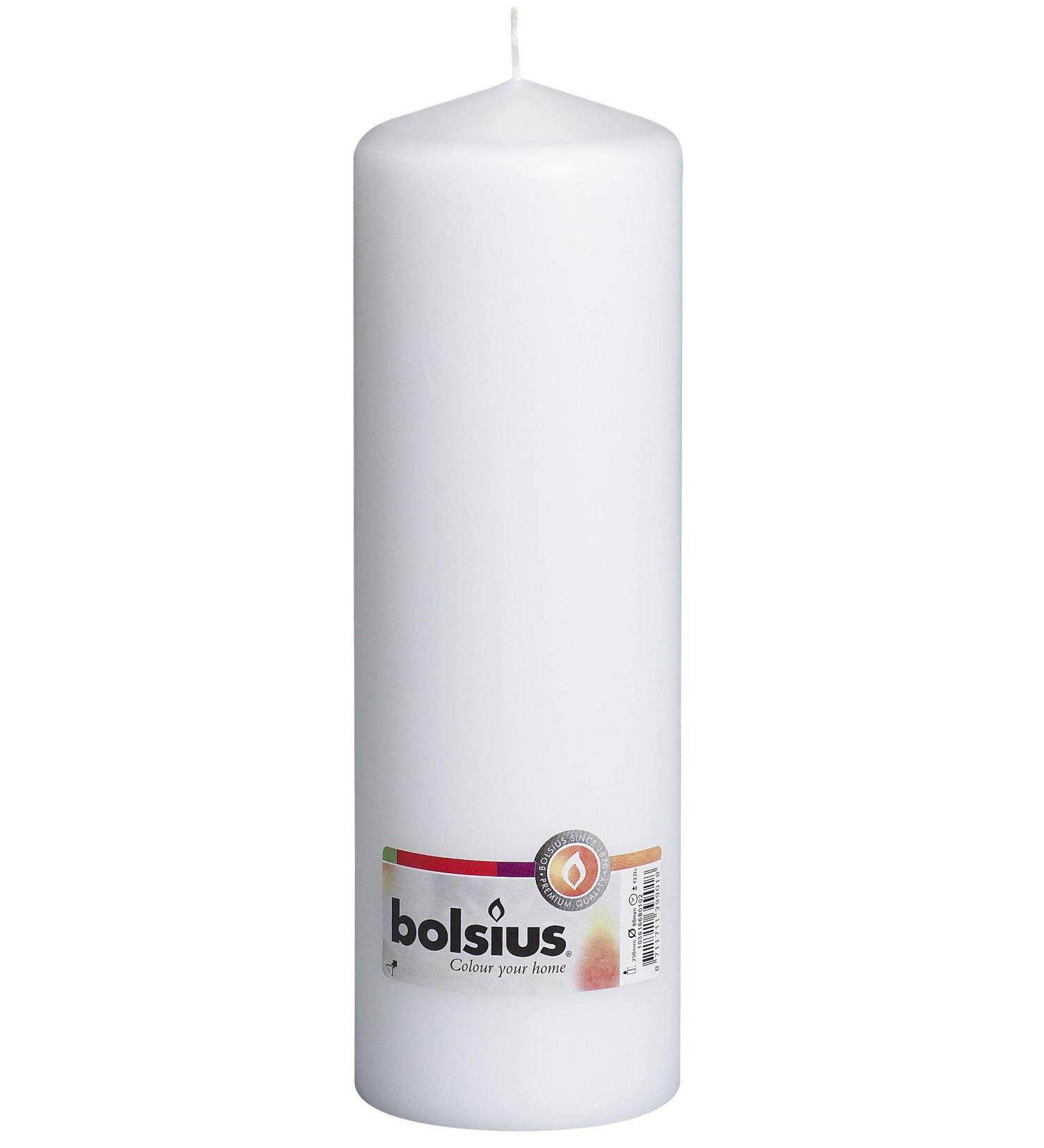 Buy Ivyline White Pillar Candle 250x80mm | Premium Quality Candle for Home D cor | International Shipping - Buy Online on SooperMarket.com