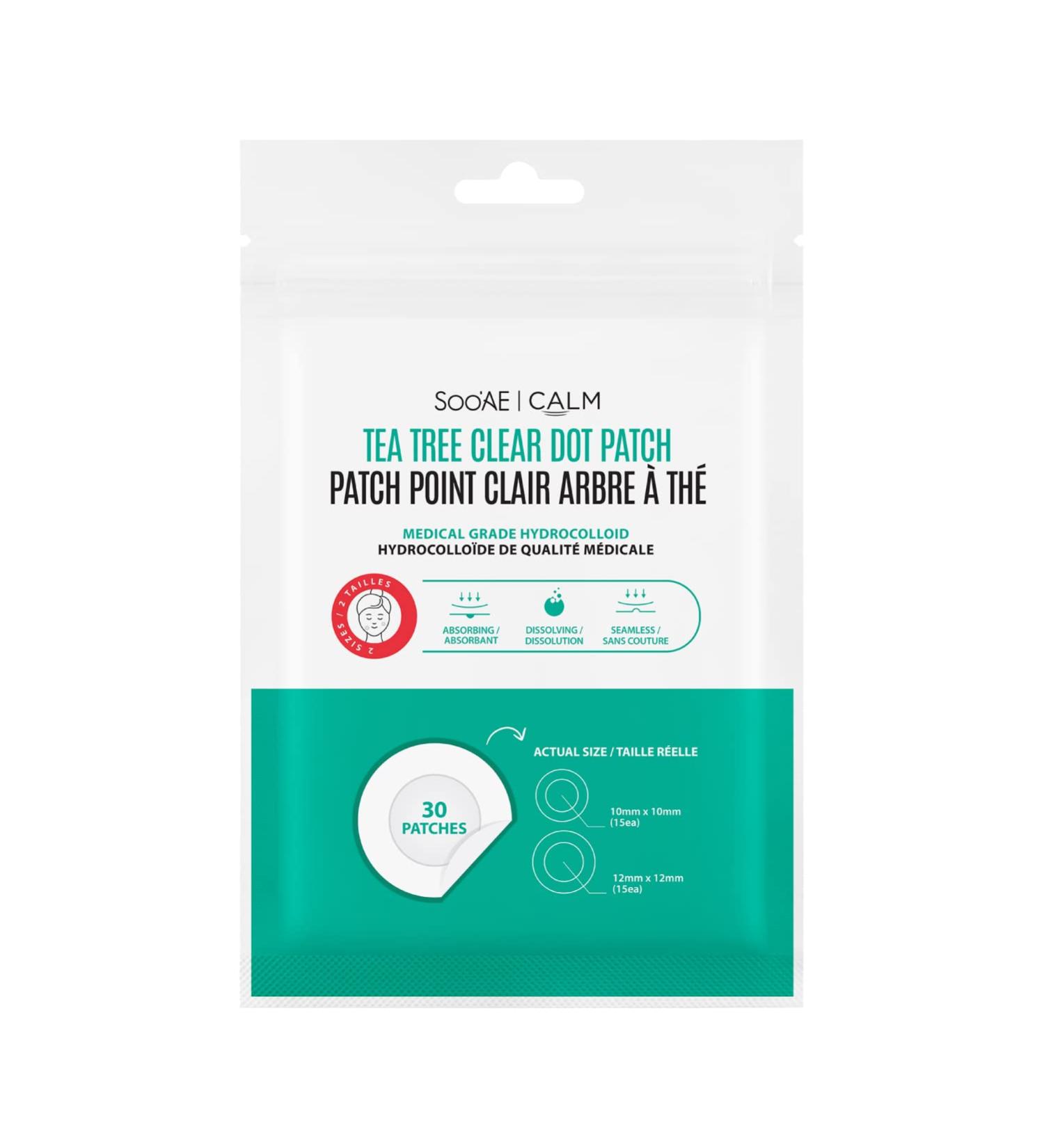 FD Registered Acne Patches | SOOAE Tea Tree Clear Dot - Medical Grade Hydrocolloid Spot Treatment for Fast Healing & Blemish Control (30 Dots - Buy Online on SooperMarket.com