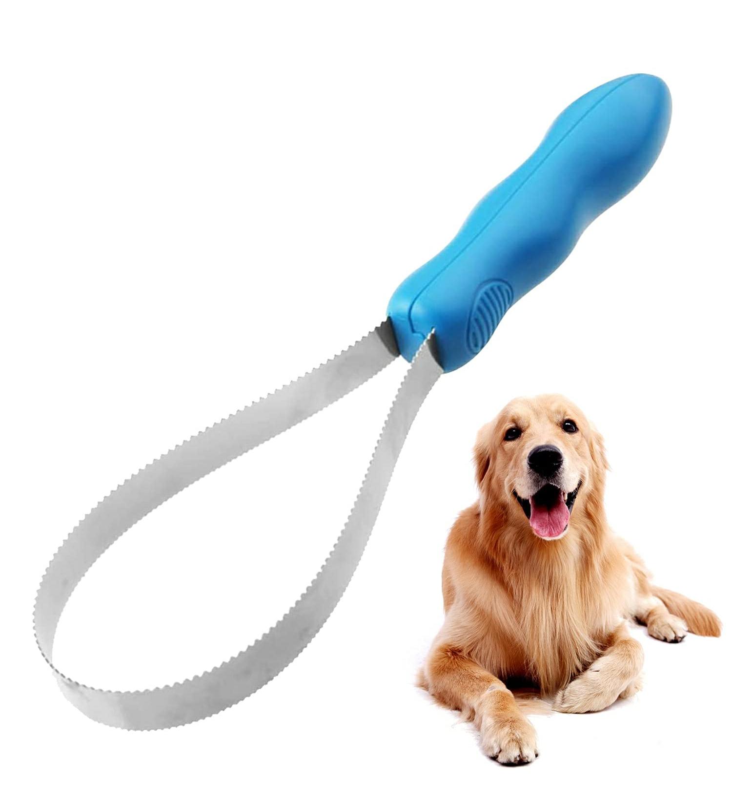 WADY Dog Deshedding Loop Brush 1PC Double-Sided Shedding Blade Dogs Shedding Brush Stainless-Steel Grooming Tool Dog Shedding Tool with Stainless Steel Blade for Dog and Cat Blue (Blue) - Buy Online on SooperMarket.com
