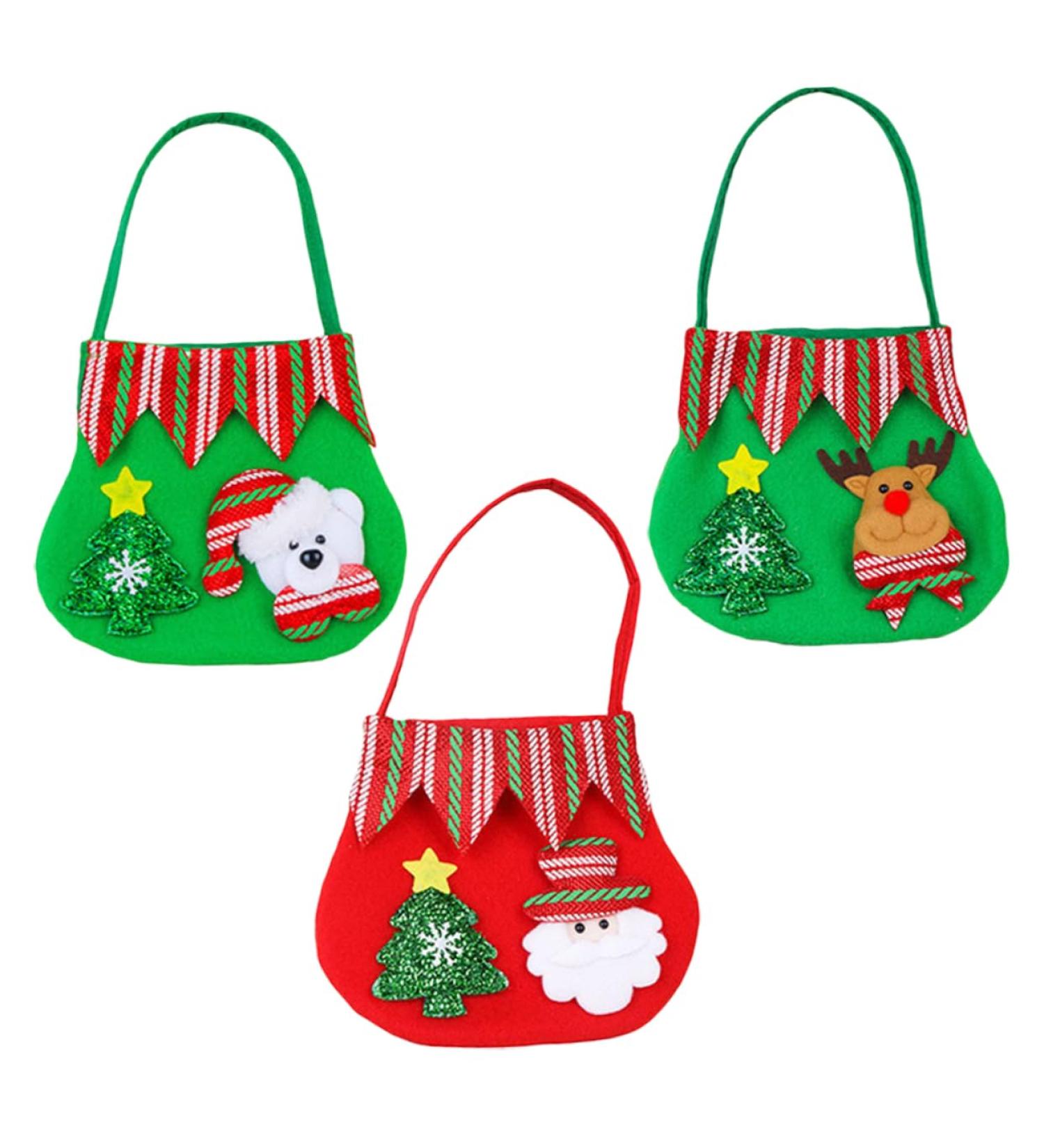 Anneome Santa Pants Treat Bags 3pcs Christmas Bag Candy Bags Cloth Goodie Bags Grocery Bags Xmas Candy Pouch Christmas Bag - Buy Online on SooperMarket.com