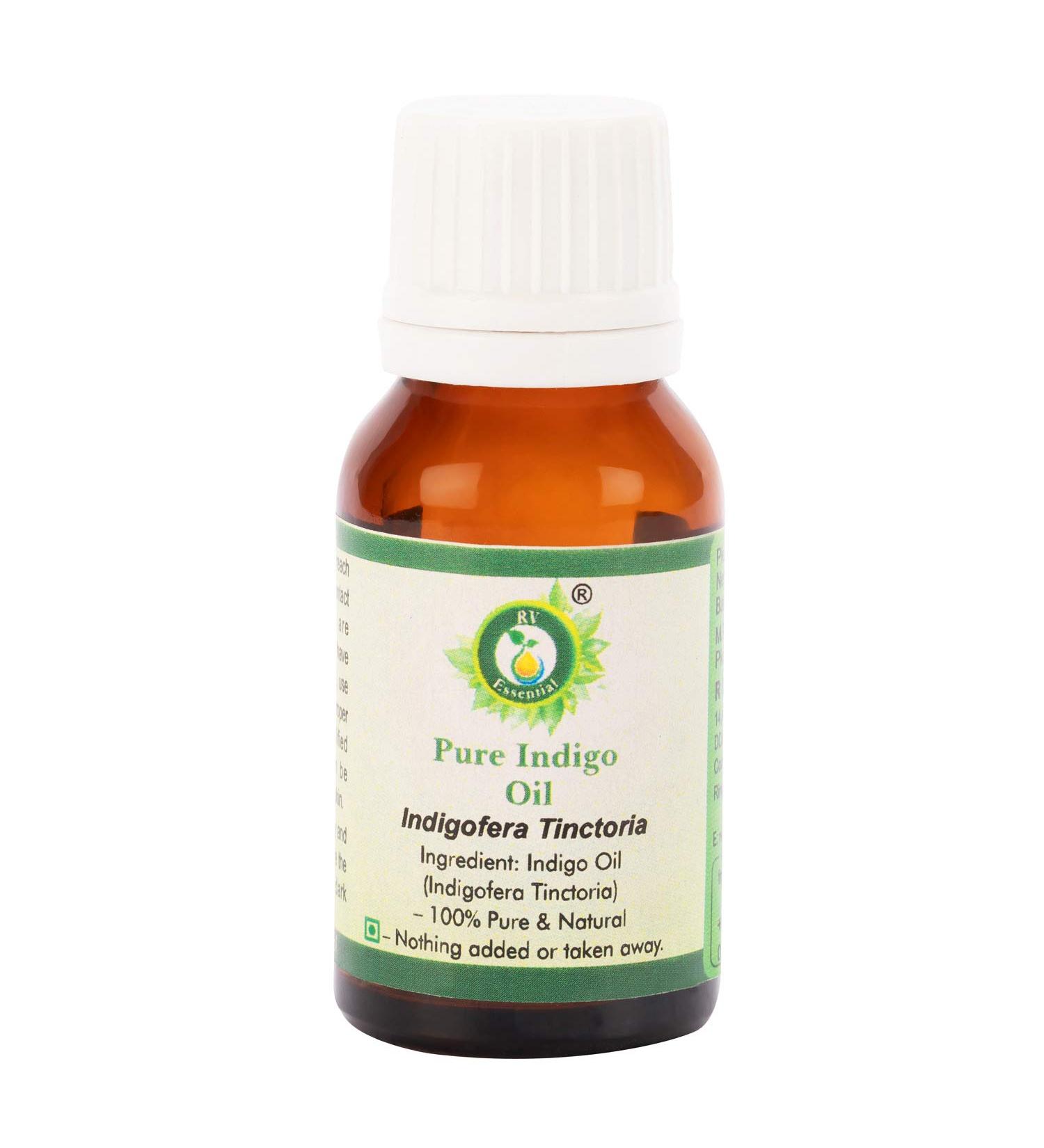 R V Essential Pure Indigo Oil 10ml (0.338oz)- Indigofera Tinctoria (100% Pure and Natural) - Buy Online on SooperMarket.com