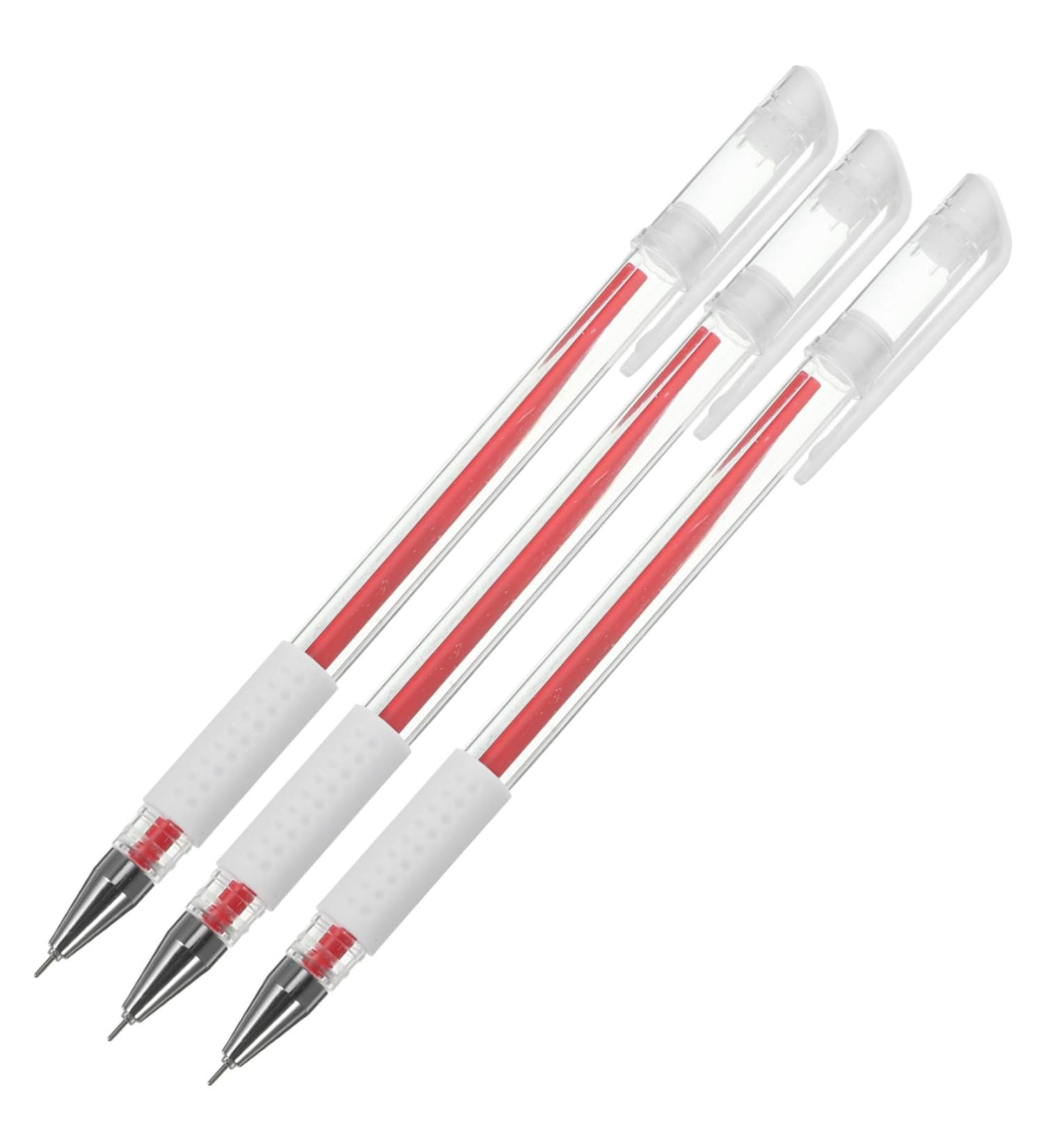 Mikinona 3pcs Lip Highlighter Microblading Pen Eyebrow Pen Marking Pen Stand Permanent for Holder Plastic Red 15x1cm Red - Buy Online on SooperMarket.com