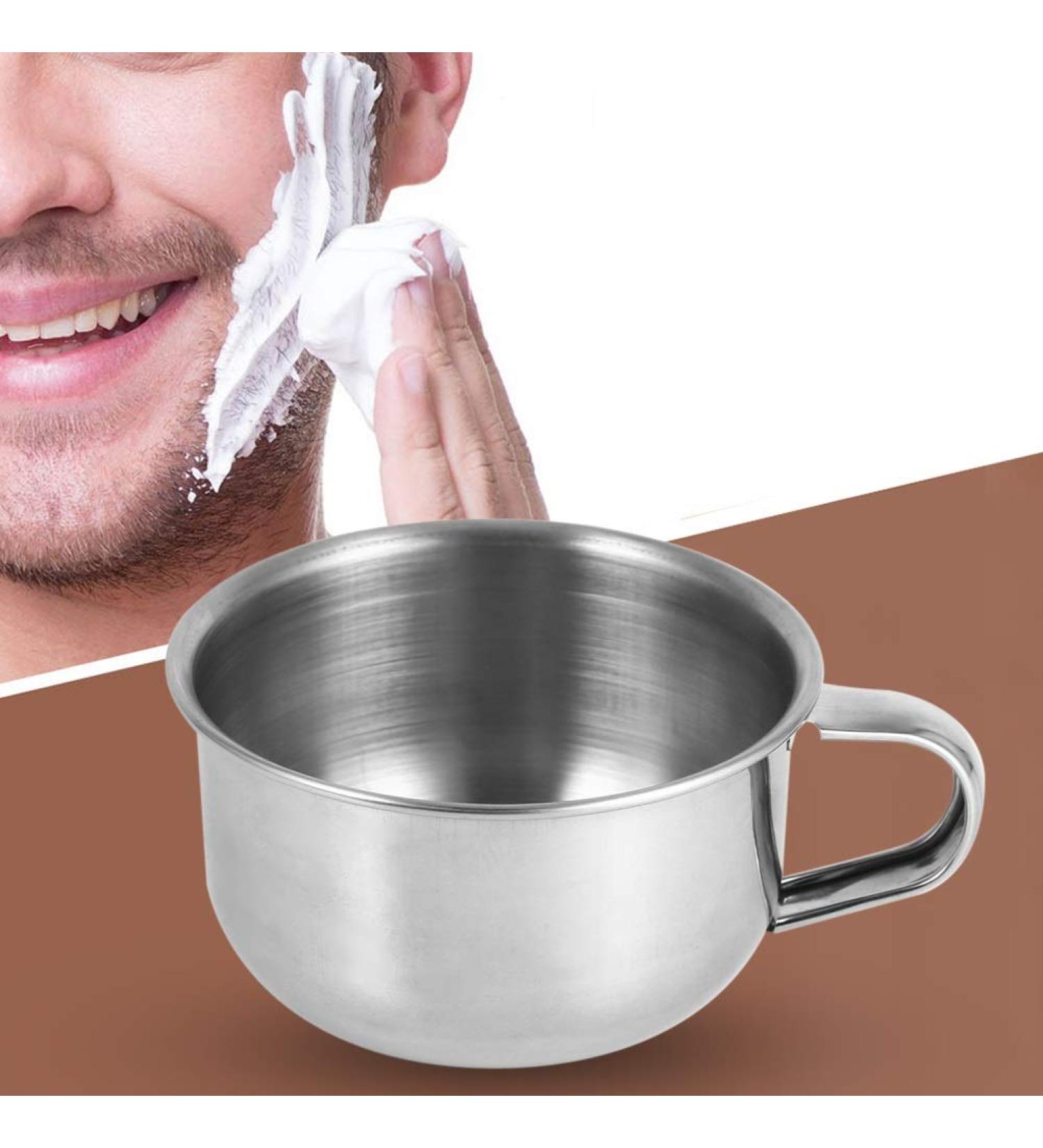 Stainless Steel Shave Bowl - Premium Soap Dish & Foam Tool with Handle for Men s Grooming - Buy Online on SooperMarket.com