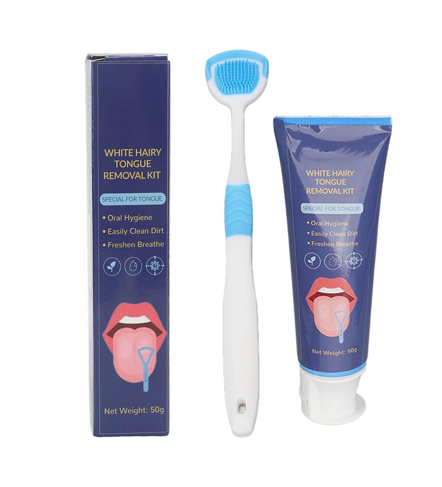 Buy Tongue Scraper Cleaning Brush Set - 2pcs Oral Freshener for Bad Breath Removal | 50g - International Shipping - Buy Online on SooperMarket.com