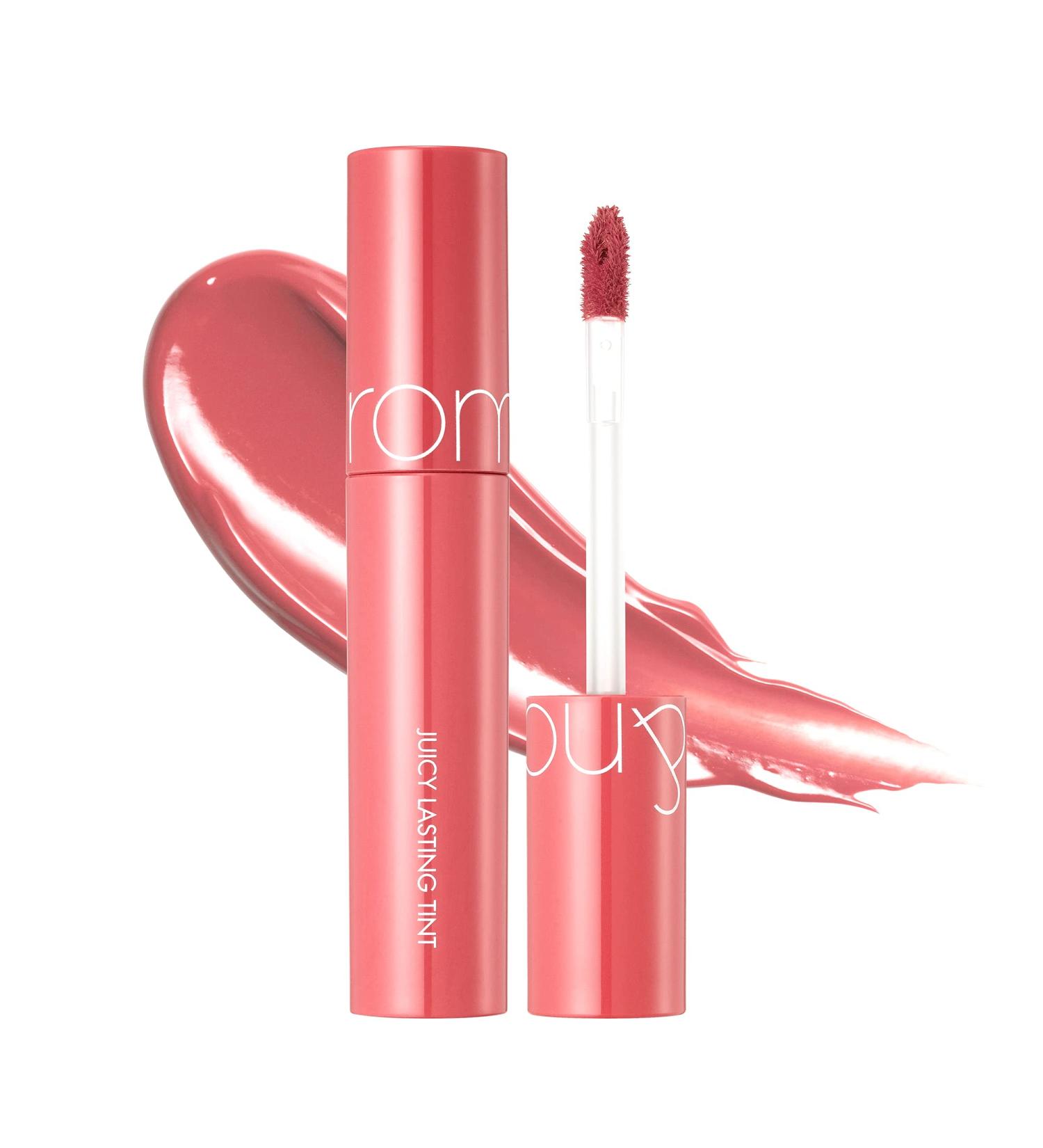rom&nd Juicy Lasting Tint No.09 Litchi Coral - Vivid Glossy Lip Tint for Long-Lasting Moisturizing & Natural Beauty | K-Beauty | 5.5g/0.2oz - Buy Online on SooperMarket.com