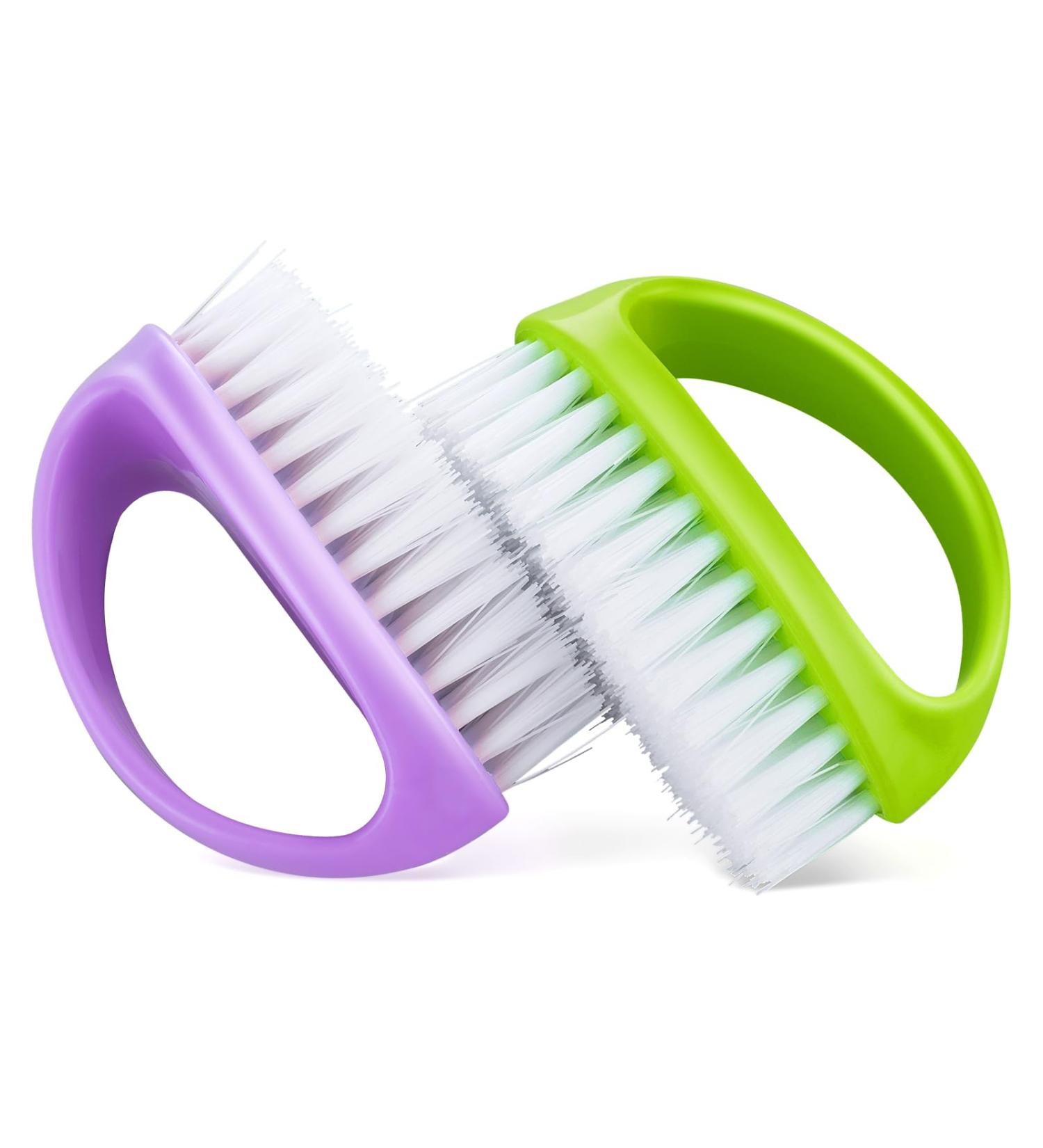 Amaxiu Hand Nail Brushes 2pcs Grip Clean Heavy Duty Nail Brushes for Cleaning Fingernails Nylon Firm Stiff Bristles Deep Clean Scrubber for Mechanics Gardeners Hand Under Nails Toes(Green Purple) - Buy Online on SooperMarket.com