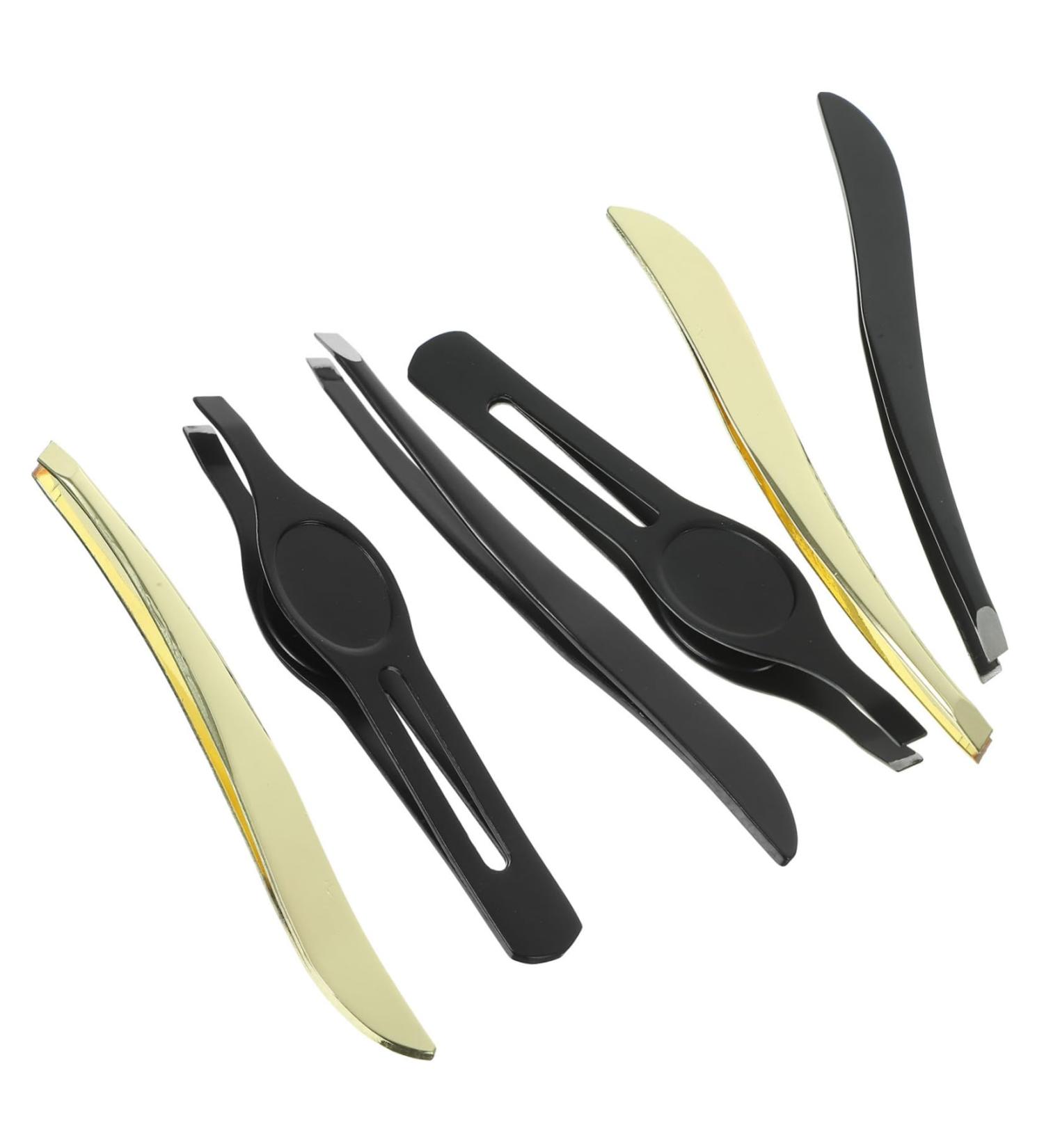 Didiseaon 1 Make up Kit Eyebrow Tweezers for Women Nasal Spray Pointed Tweezers Facial Hair Removal Tool Metal Eyebrow Tweezer Splinter Tweezers Miss Banana Clip Eyebrow Trimming 9x1cm Black - Buy Online on SooperMarket.com