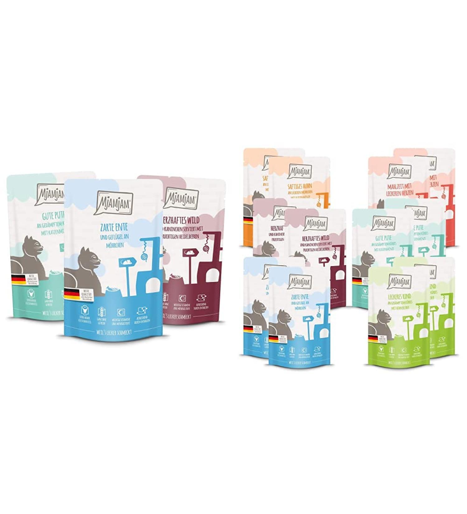 Mjamjam Mix Package II & III - 12 x 125g Gourmet Pet Food Bundle | International Shipping Available  - Buy Online on SooperMarket.com