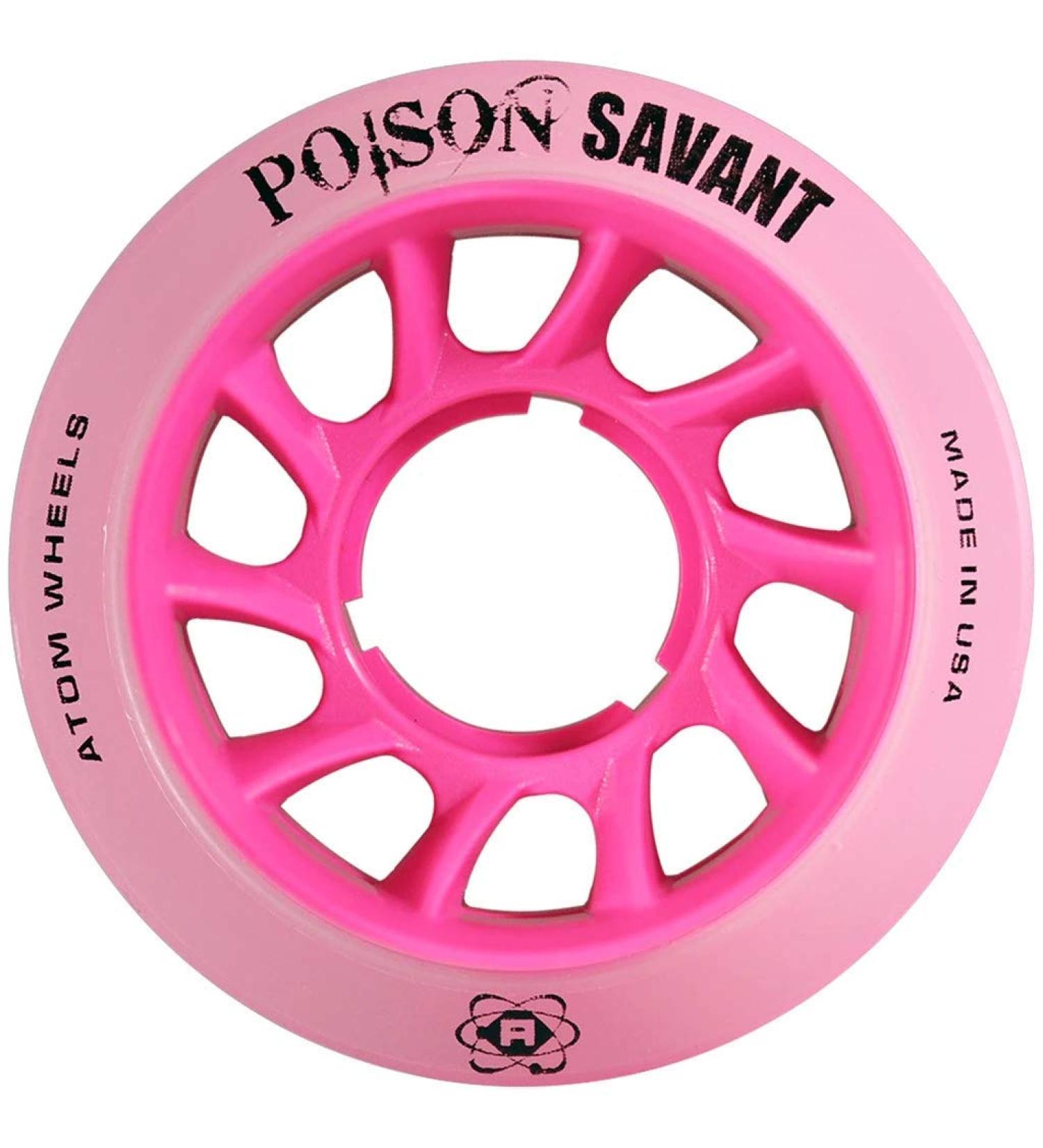 Atom Poison Savant Skate Pink Wheels - 59mm x 38mm (1 pack) - Buy Online on SooperMarket.com