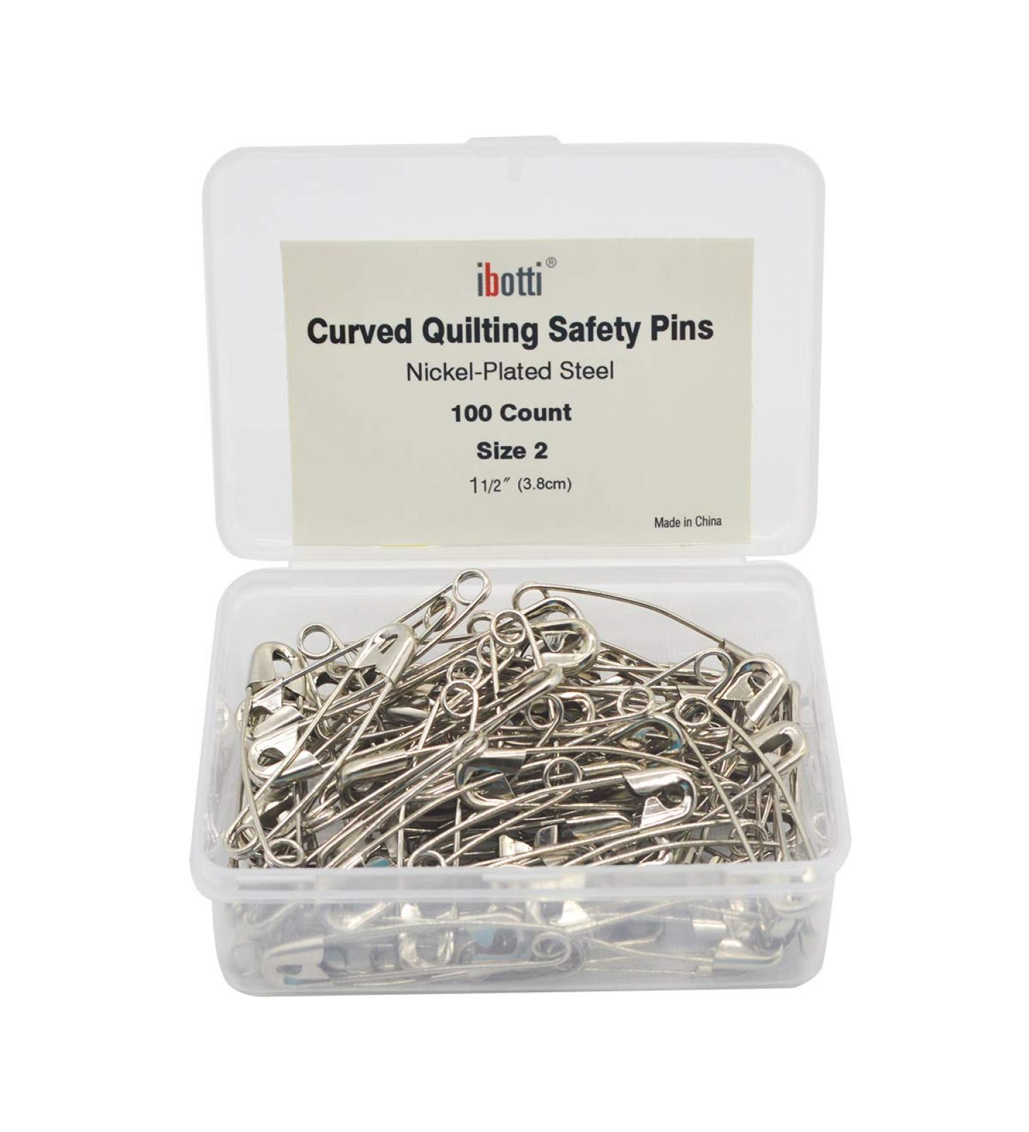ibotti Curved Safety Pins for Quilting - Size 2 (100-count) - Basting Pins - Buy Online on SooperMarket.com